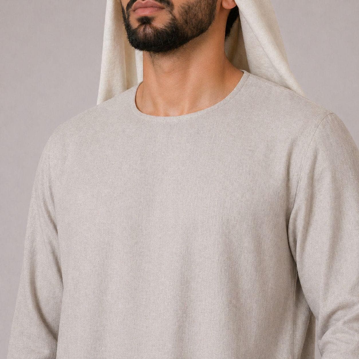 Belgian Linen Men's Kaftan - Light Kurtas - Arab Thobe - Dubai Kaftan - Abaya Male - 30 Colors - image 4
