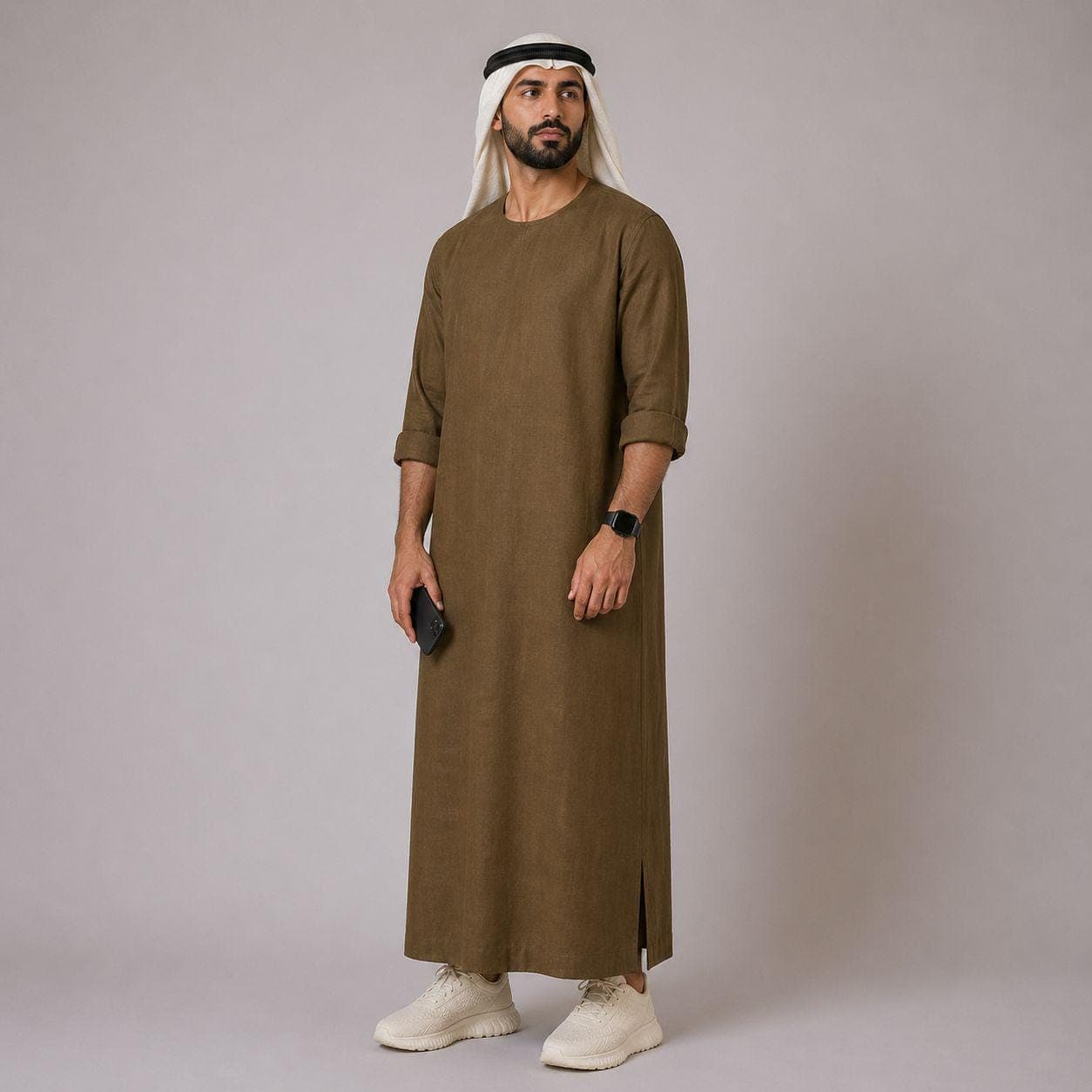 Belgian Linen Men's Kaftan - Mens Jubba - Modest Menswear - Dishdasha Man - Summer Thobe - 30 Colors