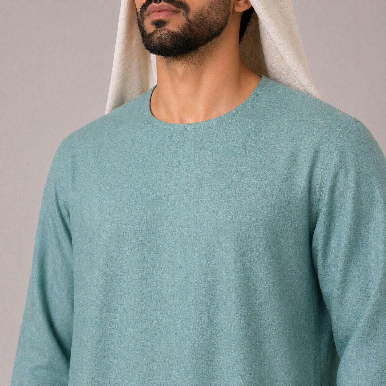 Belgian Linen Men's Kaftan - Luxury Kurtas Thobe - Traditional Abayas Dress for Man - 30 Colors - image 4