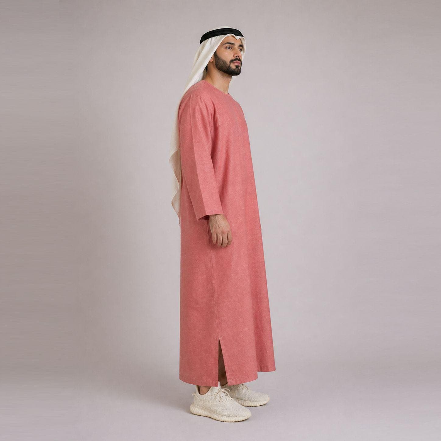 Belgian Linen Men's Kaftan - Prayer Thobe - Minimal Kurta - Abaya Man - Ramadan Thobes - 30 Colors