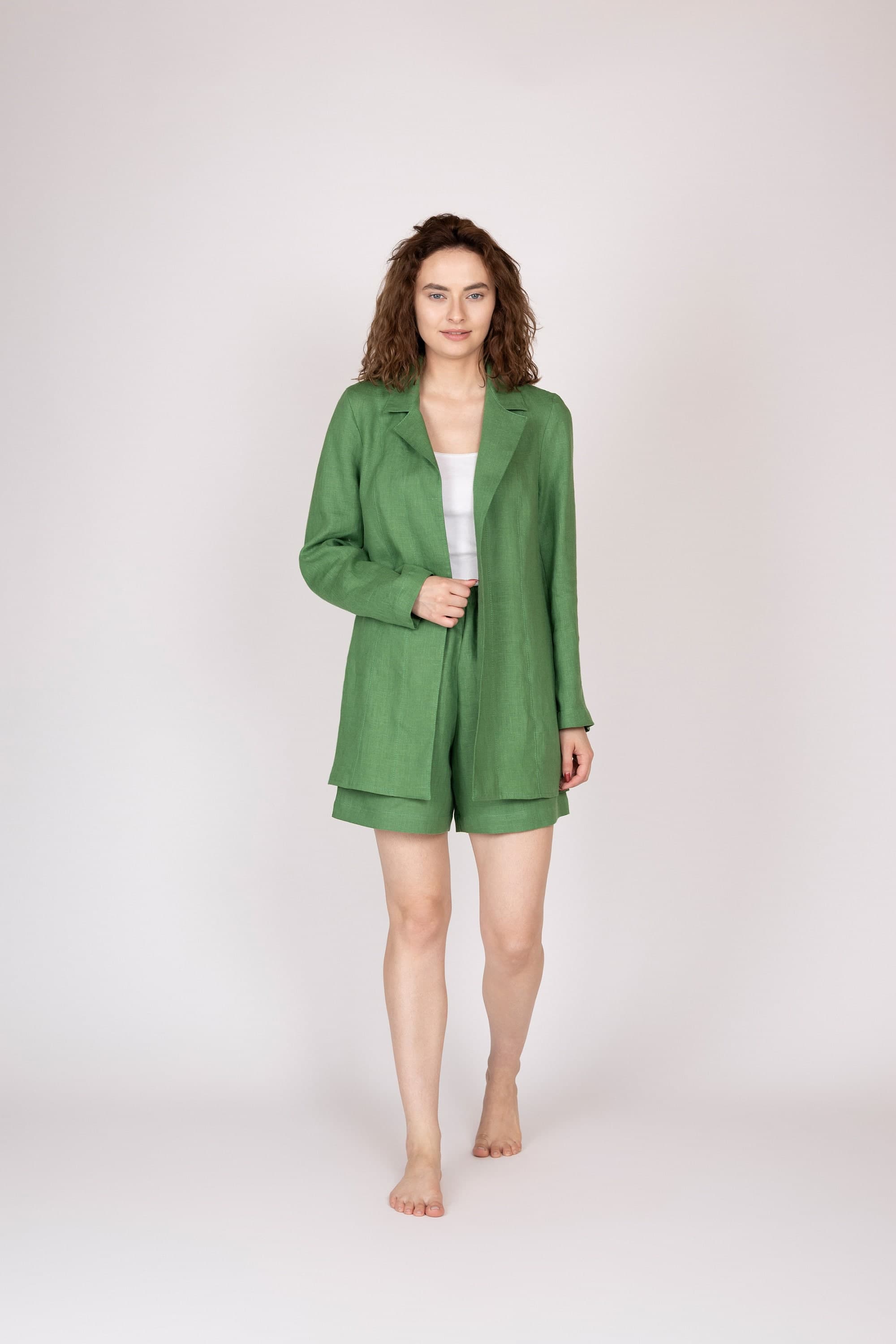Belgian Linen Women's Set - Tailored Sets - Elegant Office Outfit - Two Piece Suit - 30 Colors - image 3