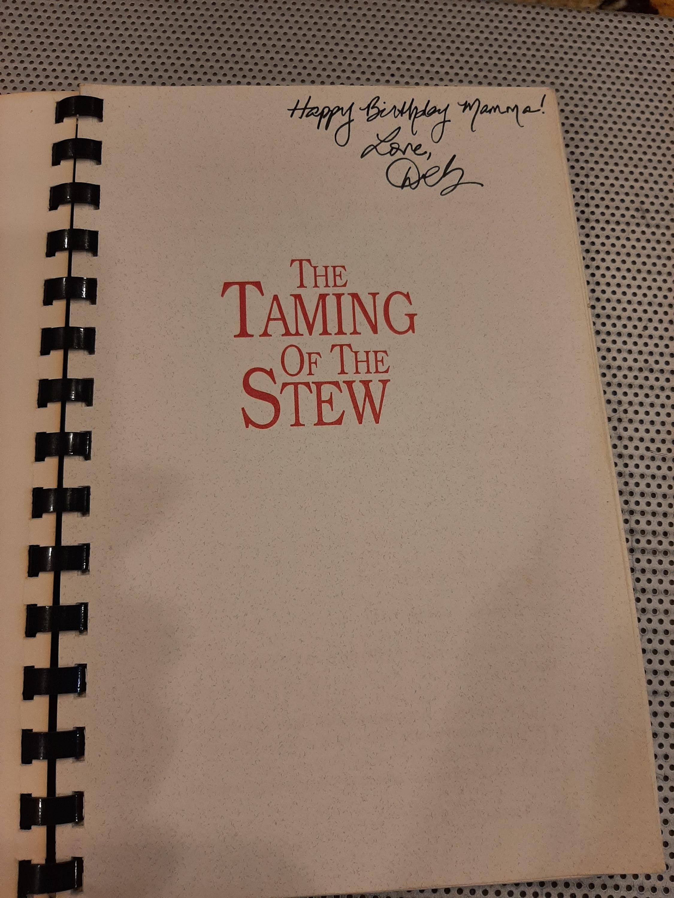 Vintage 1990 Alabama Shakespeare Festival "The Taming of the Stew" Montgomery Alabama Cookbook Southern Cooking Recipes Theater Lover Gift - image 3