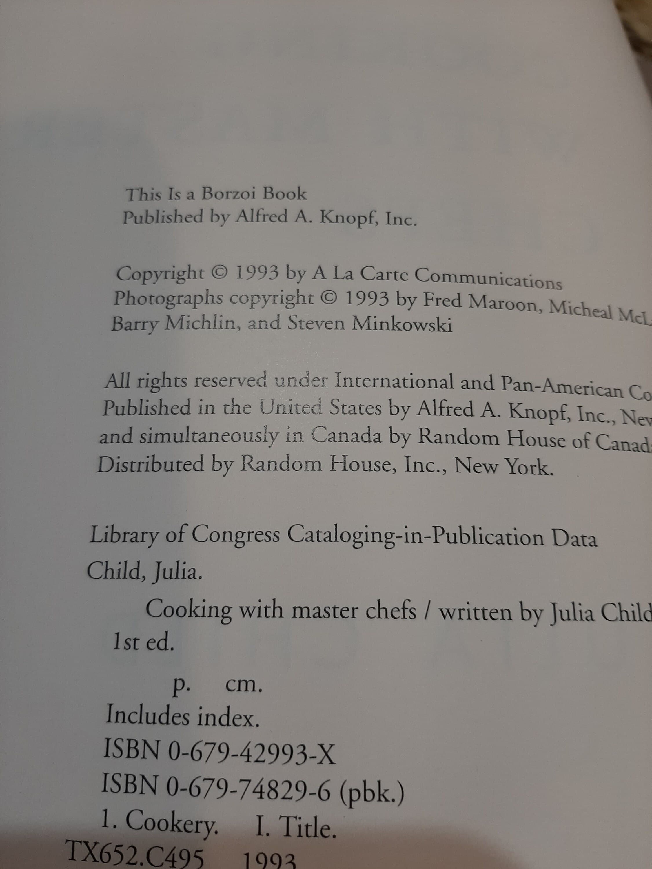 Vintage 1993 Julia Child Cooking with Master Chefs Softcover Cookbook Recipes Companion to PBS Series - image 4