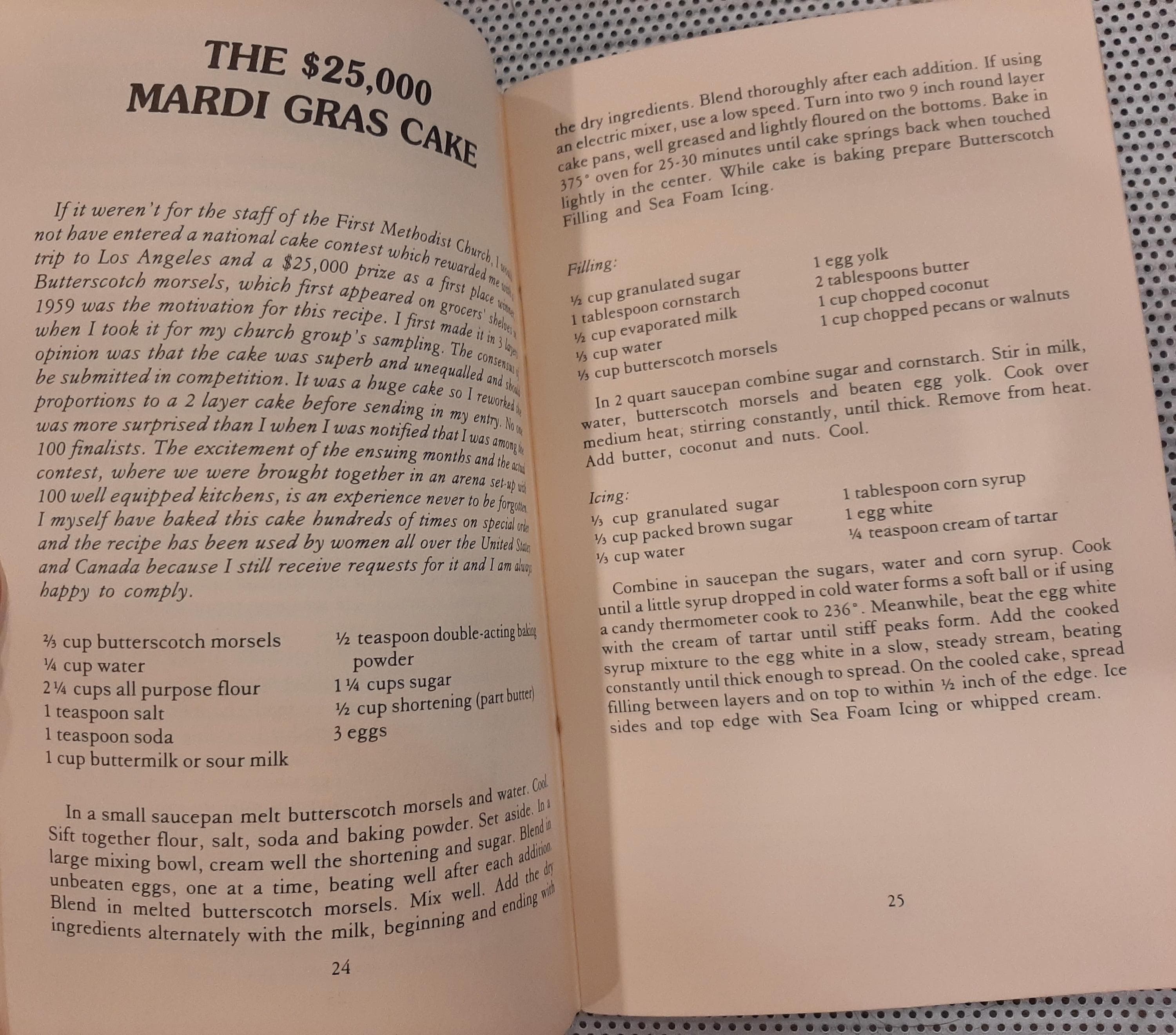 Vintage 1975 The 25,000 Thousand Dollar Mardi Gras Cake & Other Prize Winning Recipes Mrs. Eunice Surles Lake Charles, Louisiana Cookbook - image 5