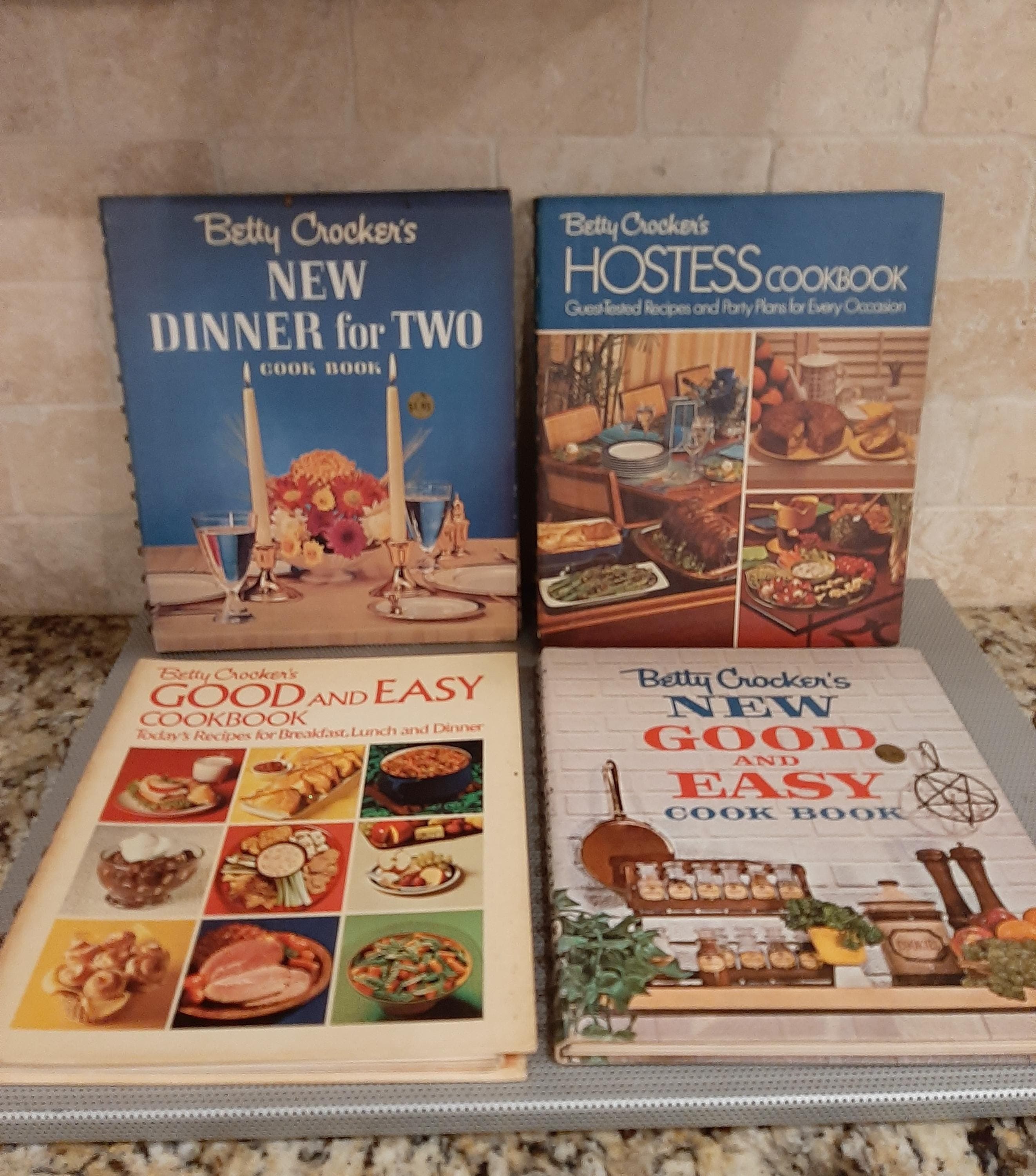 Cookbooks - Four Betty Crocker Vintage Hostess, Dinner for Two, Good and Easy Classic Hardcover Books