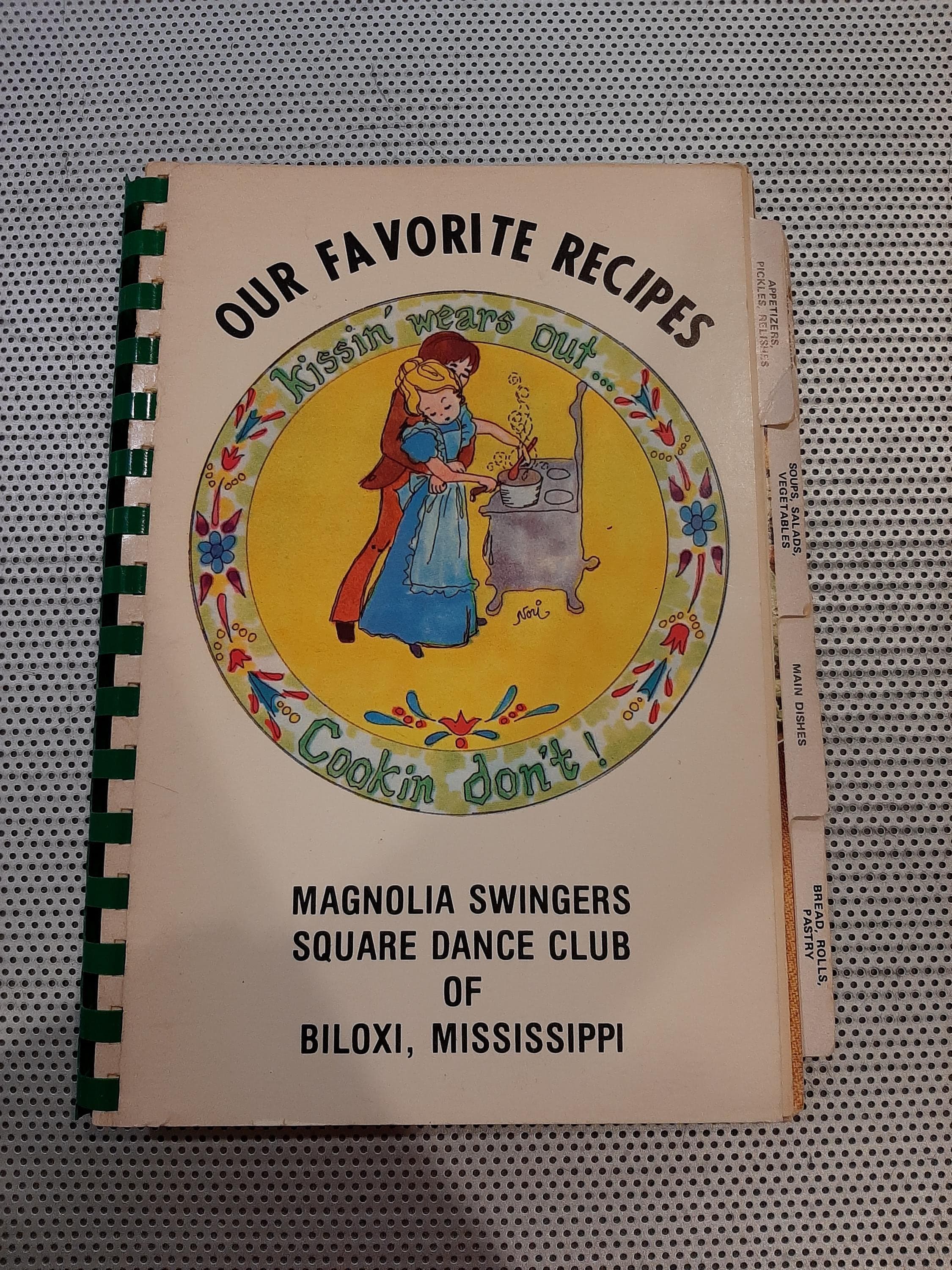 Vintage 1979 Magnolia Swingers Square Dance Club Cookbook, Biloxi, Mississippi Gulf Coast Recipes Seafood Southern Down Home Cooking