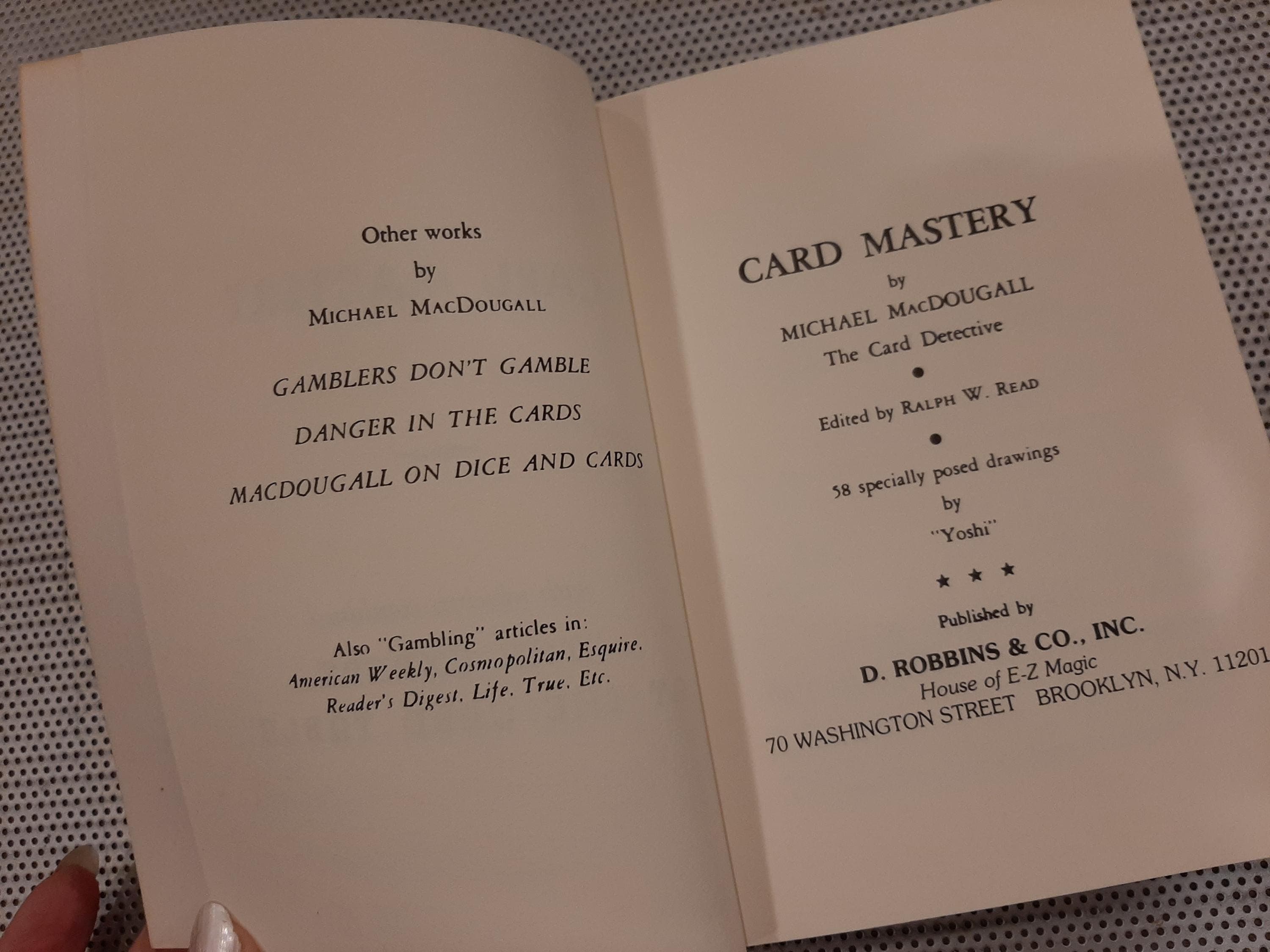 Card Mastery Book -The Card Detective Including Complete Text of “The Expert at the Card Table” by Michael MacDougal Vintage 1975 - image 5