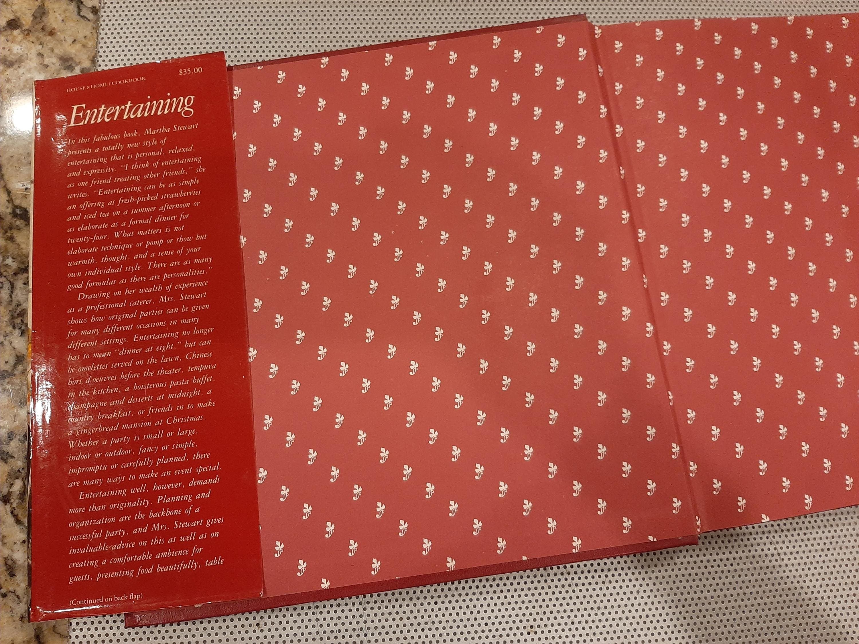 Entertaining by Martha Stewart Illustrated Hardcover Book Vintage 1982 Reference - image 5
