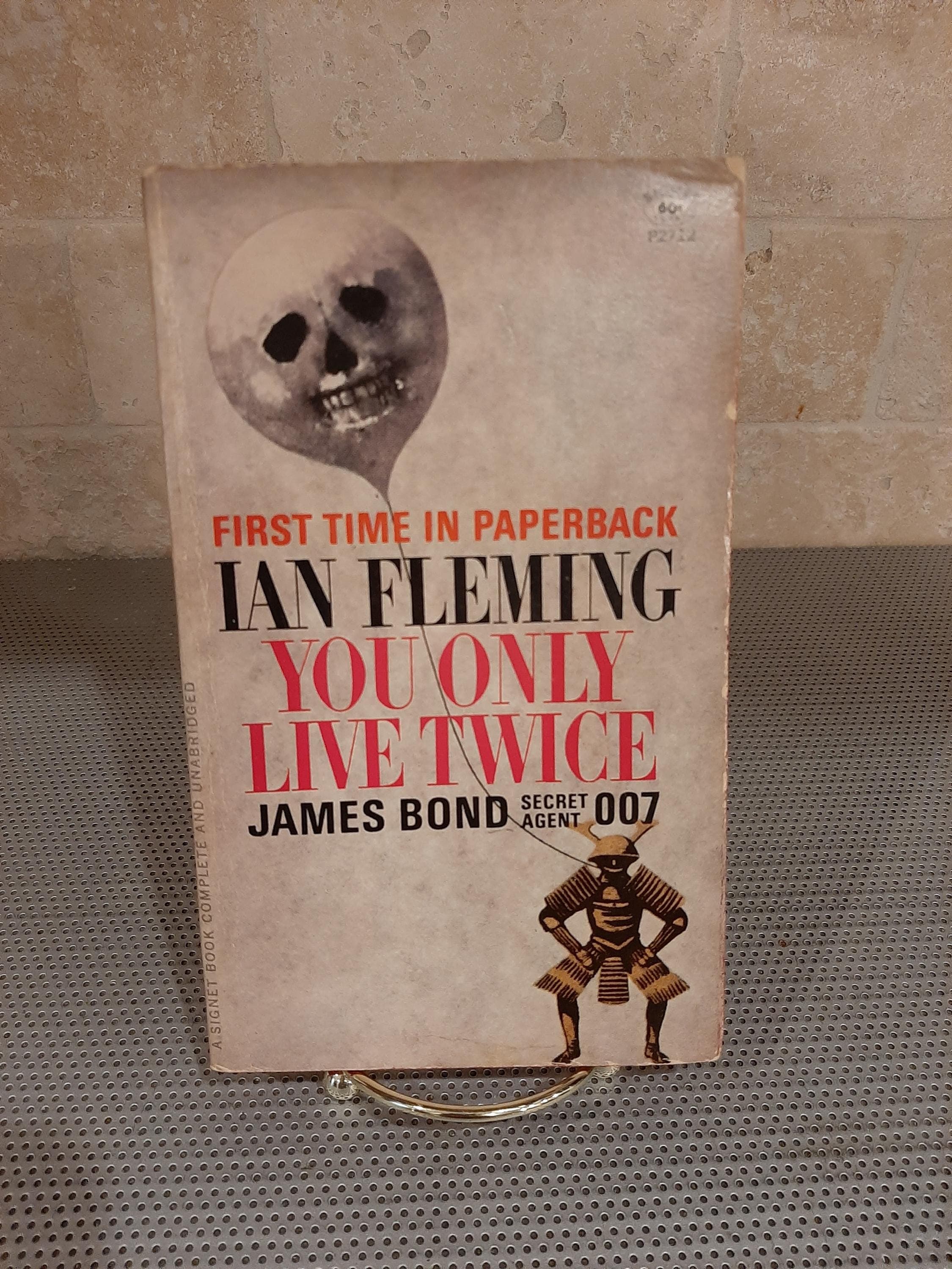 James Bond Book - You Only Live Twice by Ian Fleming Paperback Book  Spy Novel Fiction Vintage 1965
