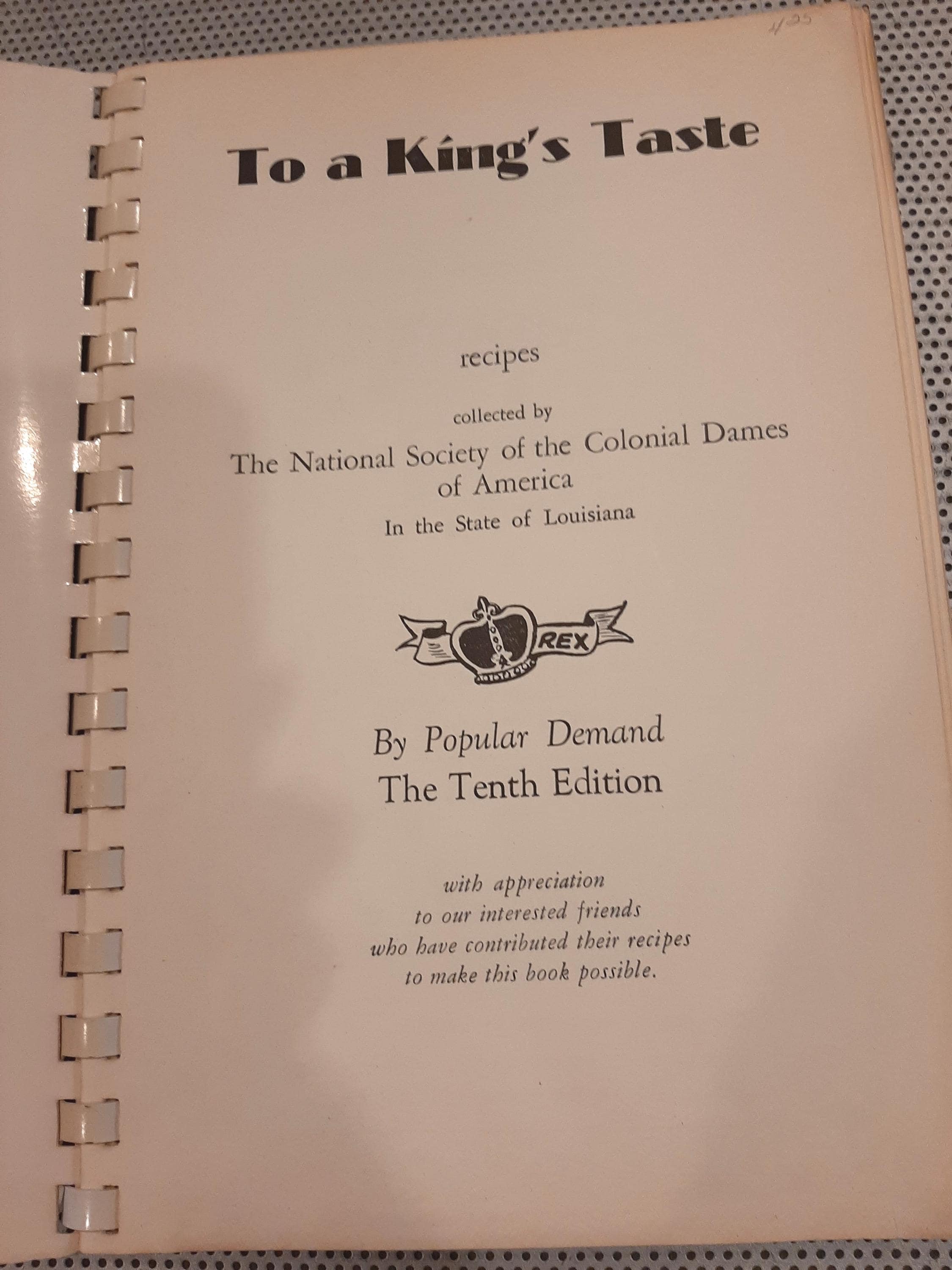 Vintage 1971 Colonial Dames Carnival of Recipes To A King's Taste Mardi Gras Louisiana Ethnic Cookbook New Orleans Creole Cooking - image 3