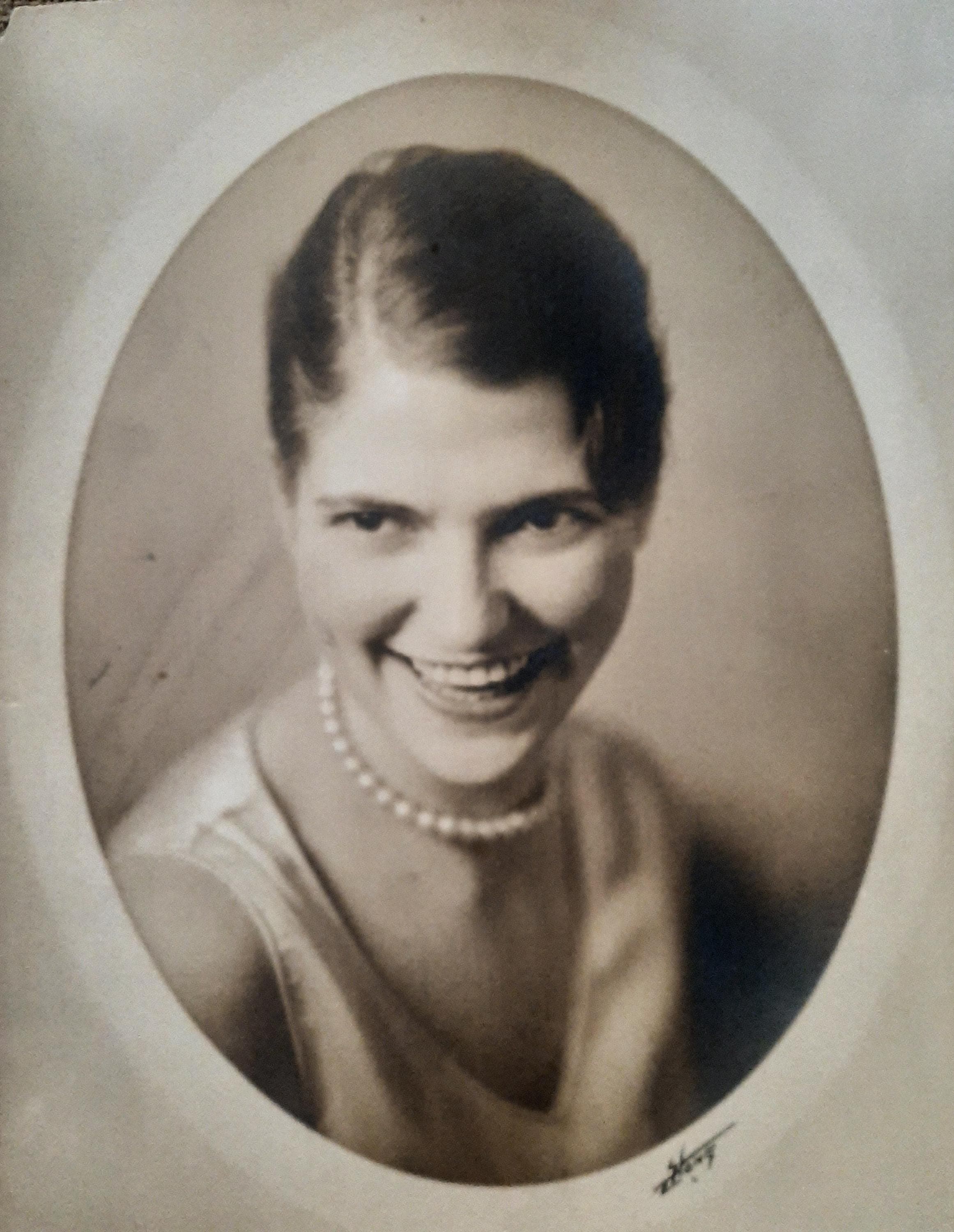 Antique Original 1920s 1930s Beautiful Laughing Joyful Flapper Girl Art Deco Pearls Sepia Tone 8 x 10 Photograph Great Gatsby