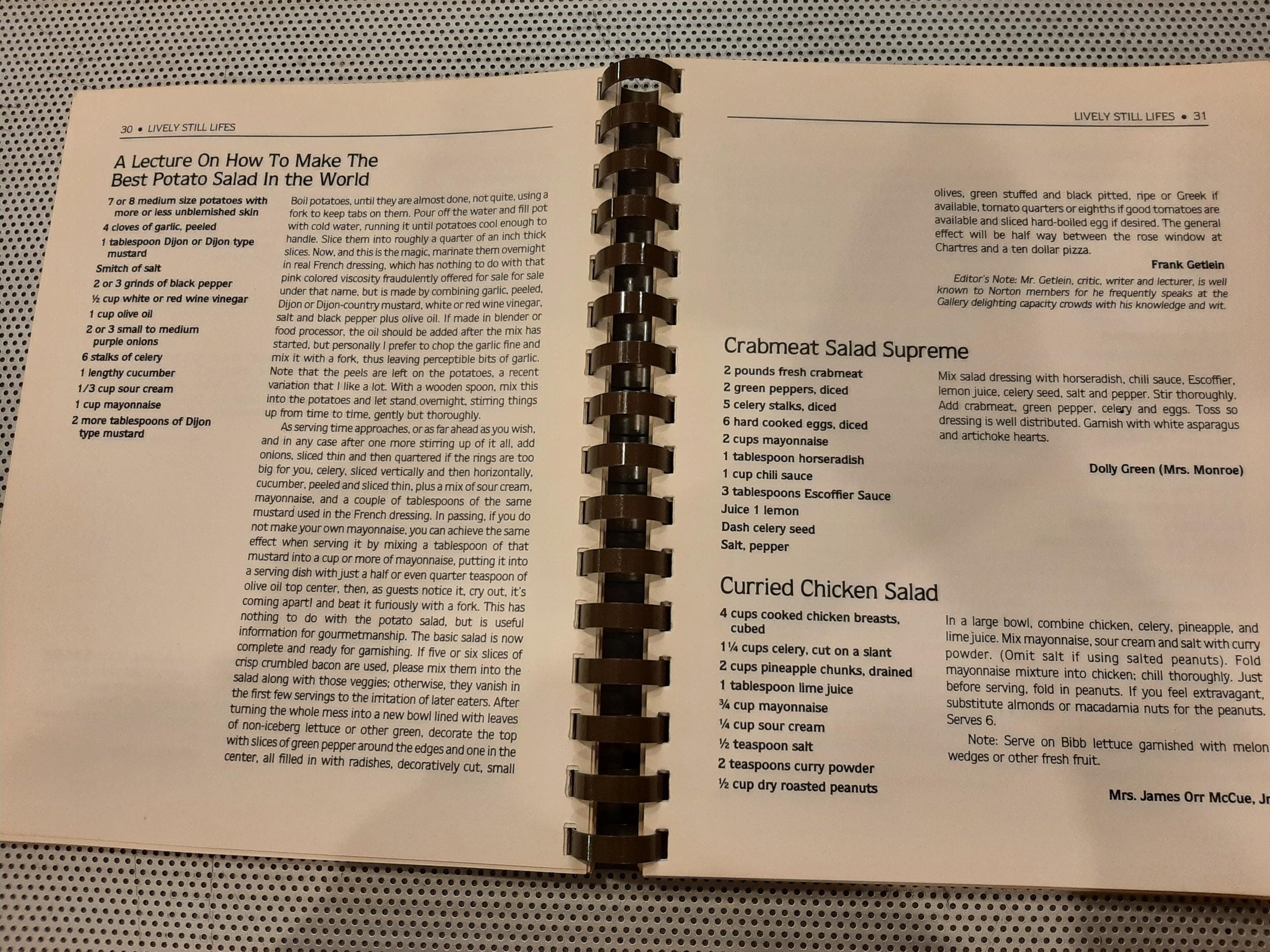Vintage 1985 Norton Gallery and School of Art Recipe Collection Cookbook West Palm Beach Florida, 2nd Printing Art Lover Cookbook - image 5