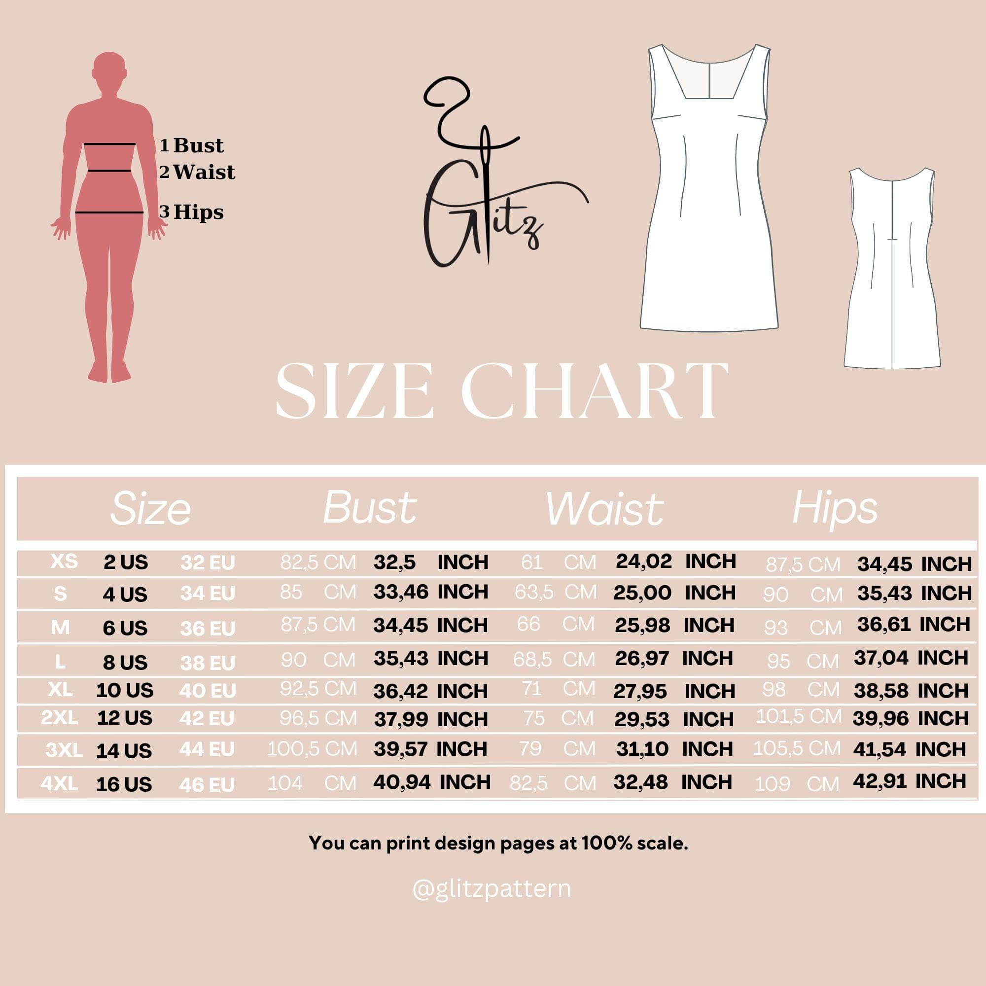 Square Neck Mini Dress Sewing Pattern PDF, Fitted Sheath Dress Pattern, Sleeveless Dress Pattern, Beginner Sewing Pattern, Women Dress PDF - image 5