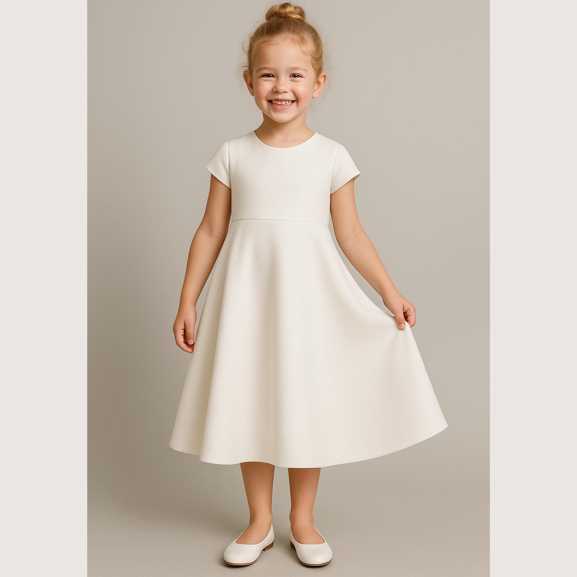 Girls Midi Dress Sewing Pattern: Birthday, Party (PDF)