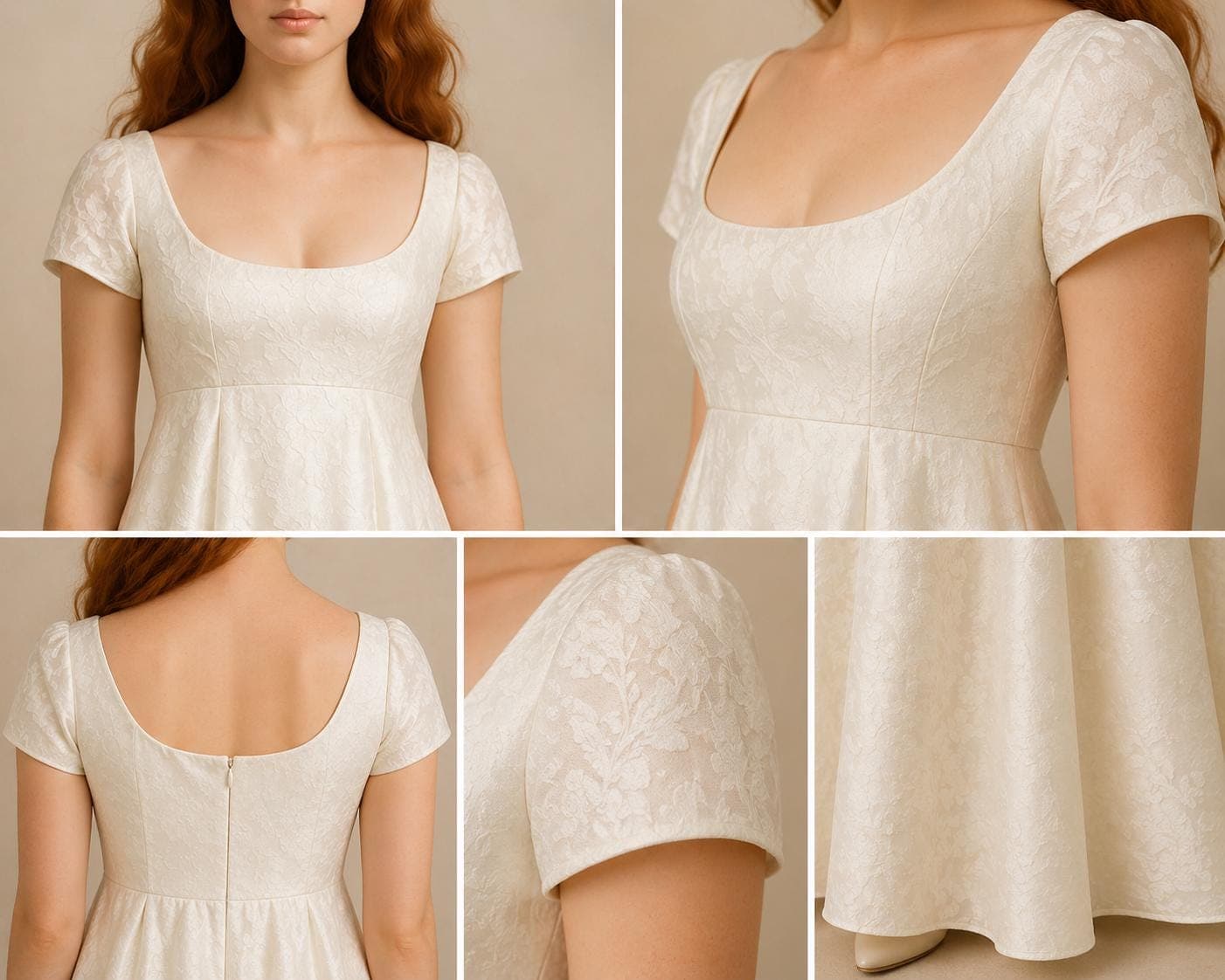 Regency Empire Waist Dress Sewing Pattern (Digital Download) - image 3