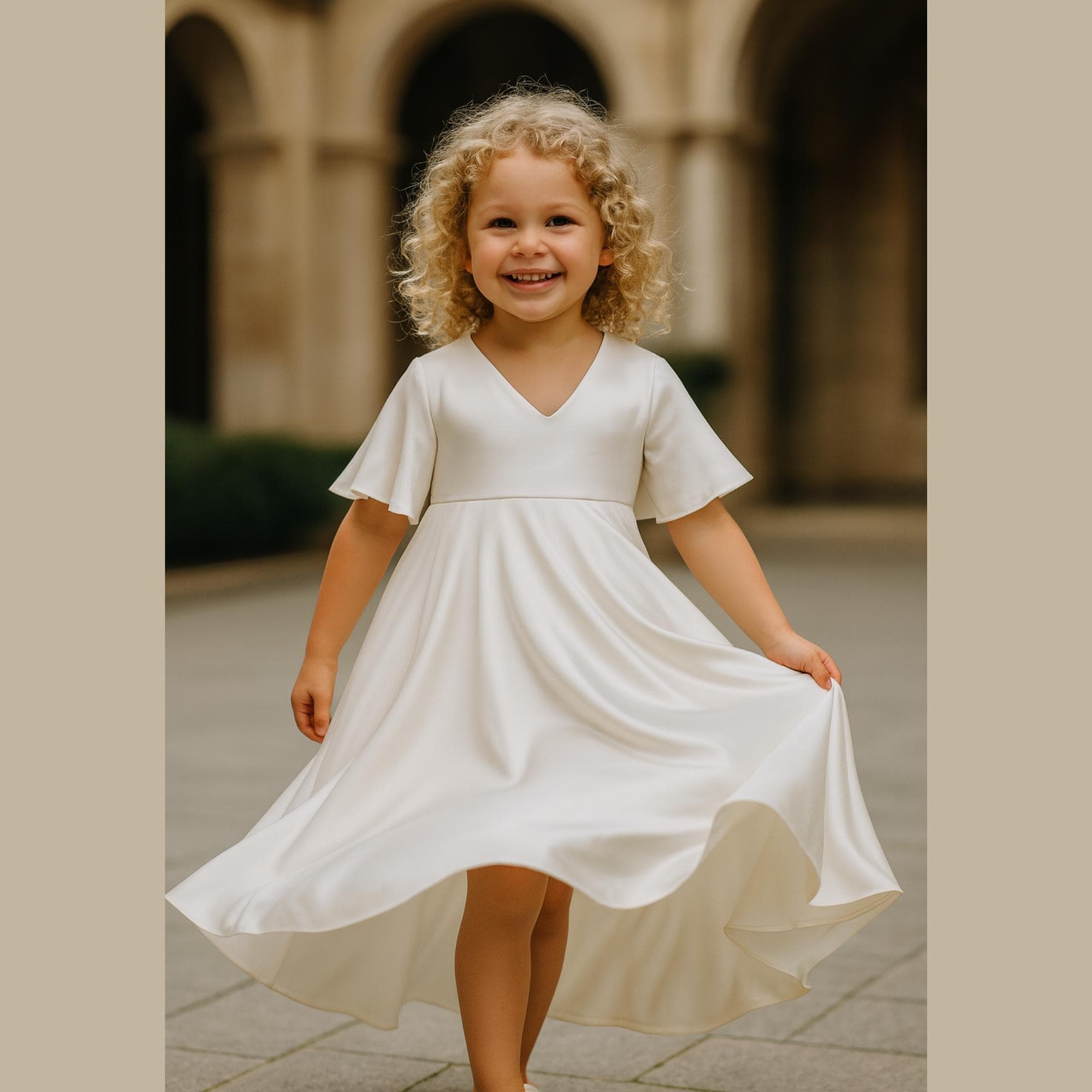 Girls Bridesmaid Dress Sewing Pattern (PDF)