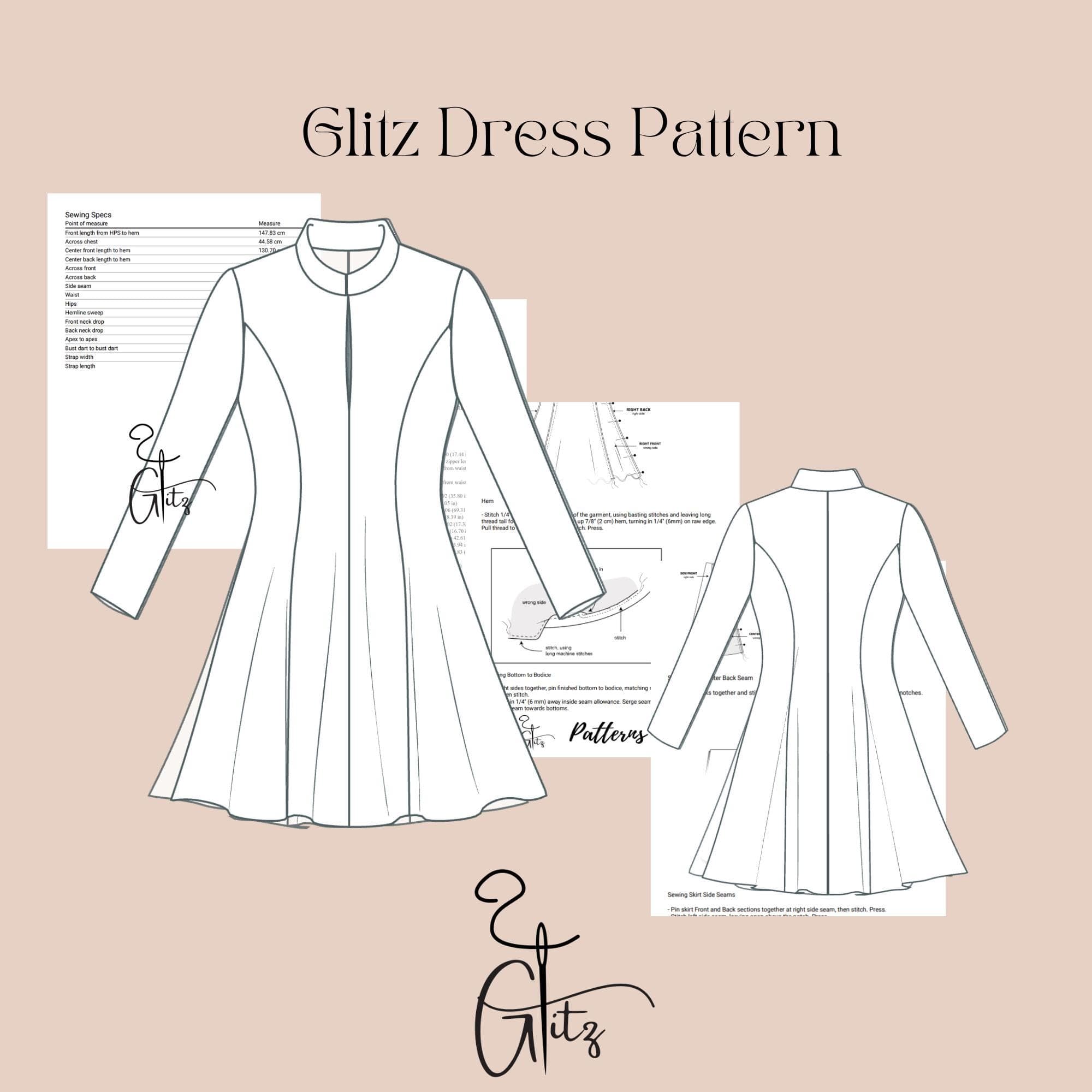Mini Circle Long Sleeve Dress Sewing Pattern (PDF) - image 5