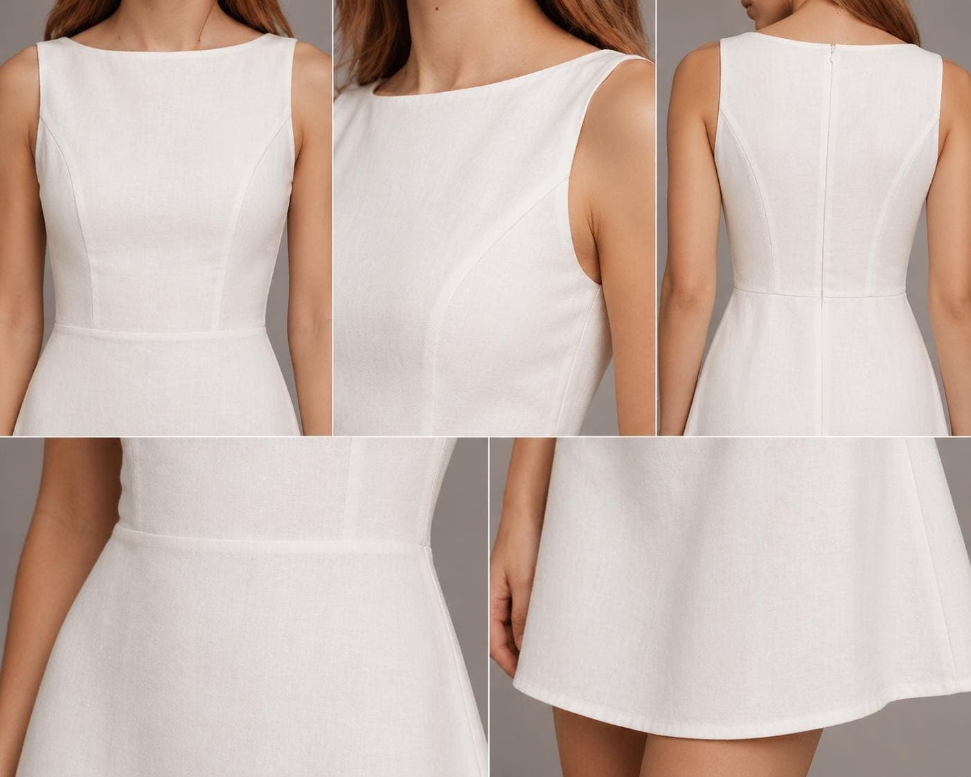 Mini Dress Sewing Pattern, A-Line Boat Neck (PDF Pattern) - image 3