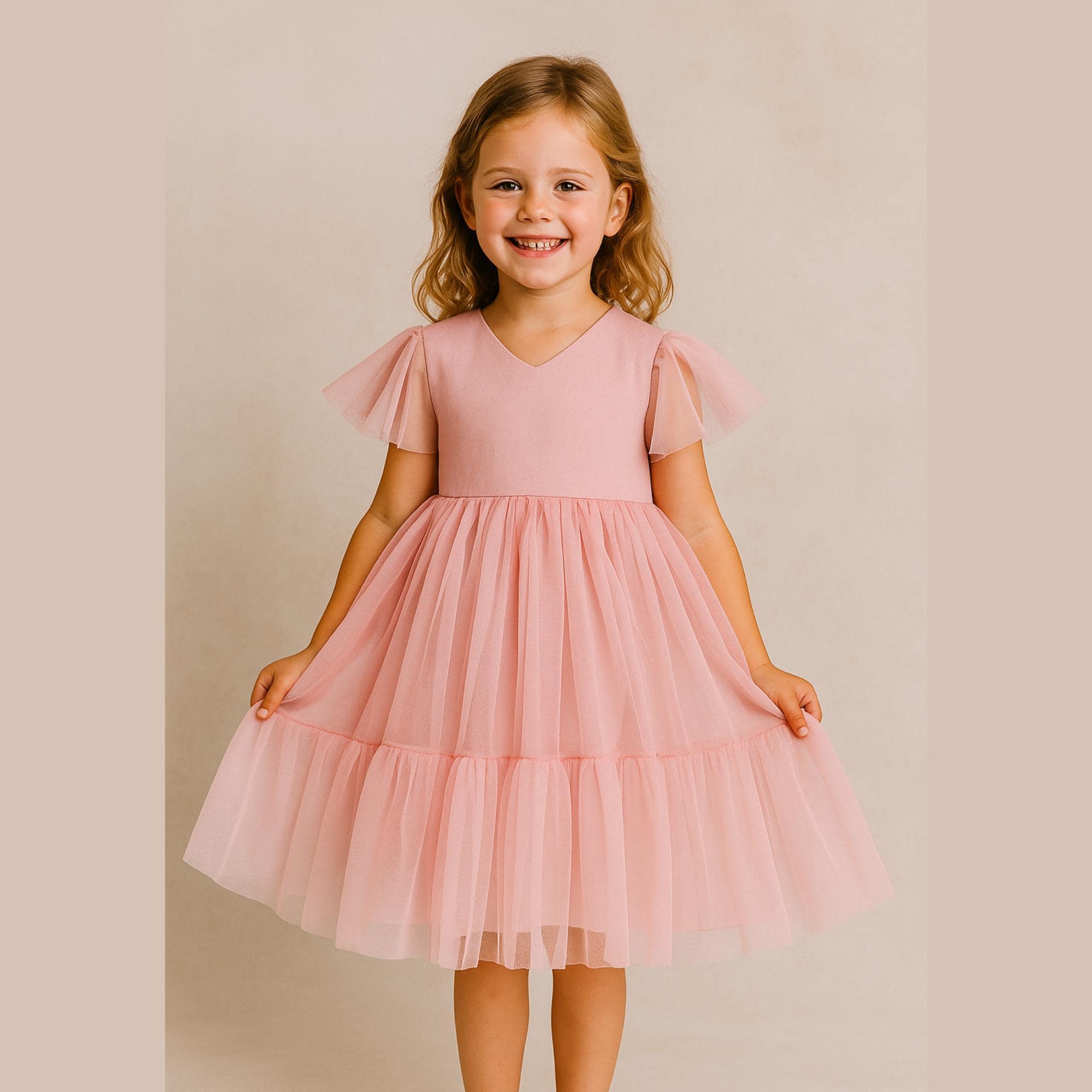 Girl's Tiered Dress Sewing, Flower Girl Dress (PDF Pattern, US 2-30/XS-5XL Sizes