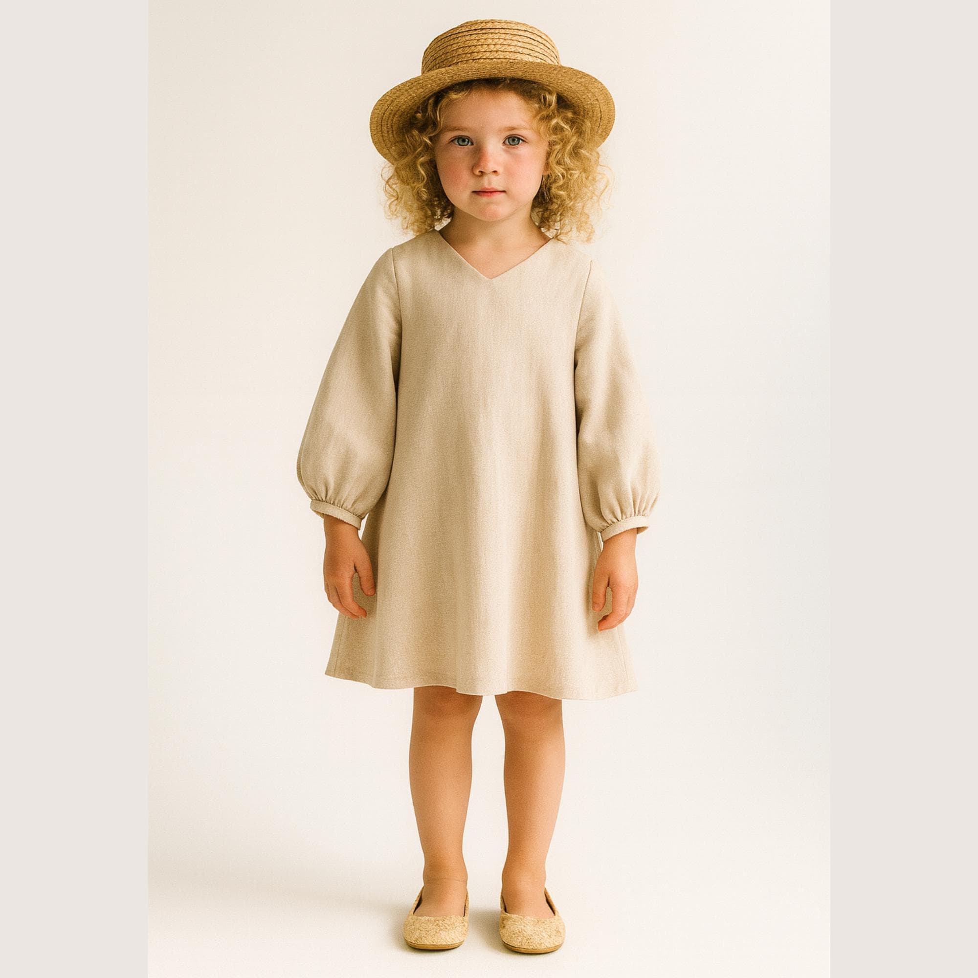 Girls Boho Dress Sewing Pattern (US 2-30) (PDF Pattern)