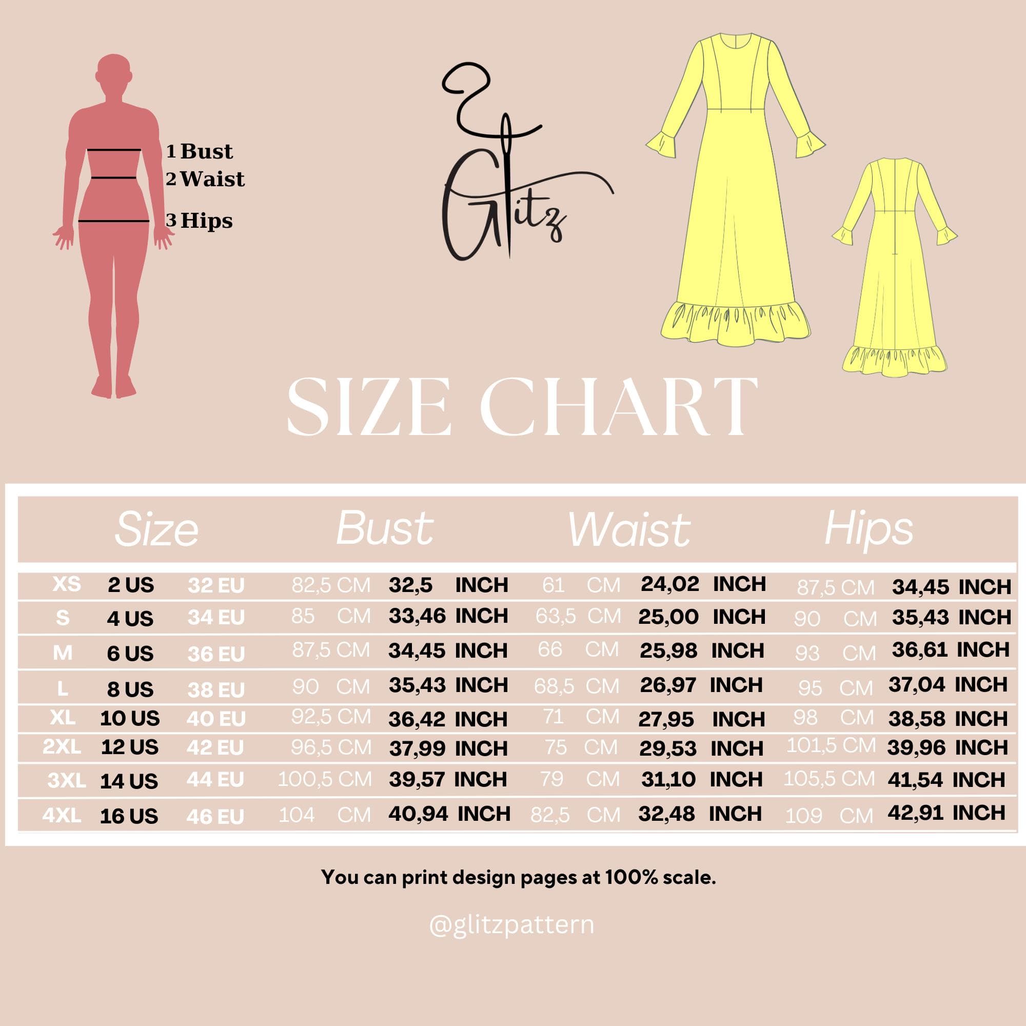 Dress Sewing Pattern: Modest Long Sleeve Abaya, Kaftan Robe (PDF Pattern) - image 4
