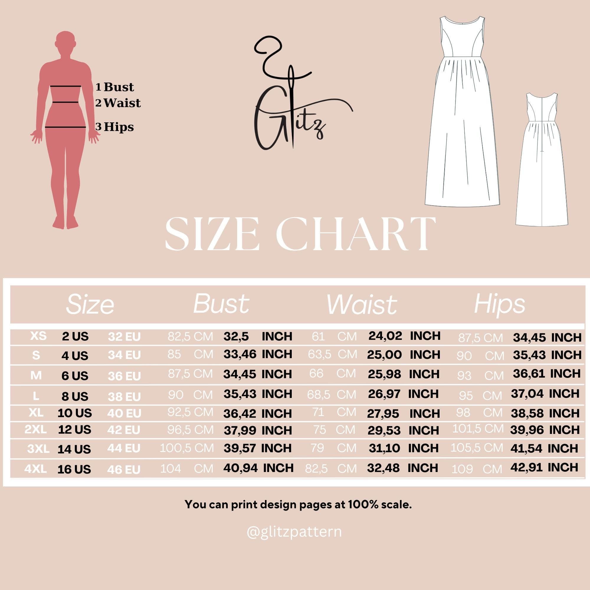 Maxi Dress Sewing Pattern: Sleeveless Boat Neck, Boho Style (PDF Pattern) - image 5