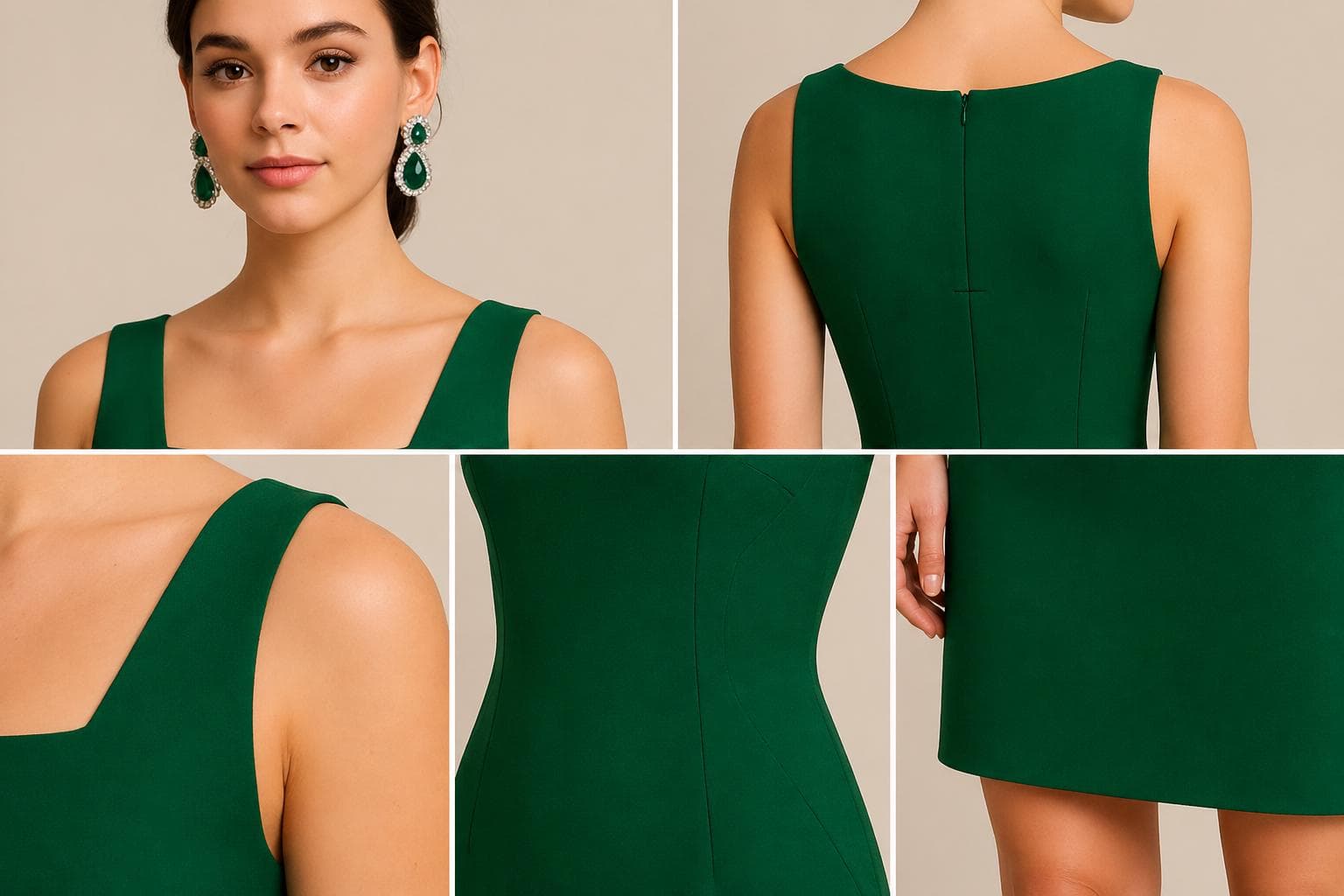 Square Neck Mini Dress Sewing Pattern PDF, Fitted Sheath Dress Pattern, Sleeveless Dress Pattern, Beginner Sewing Pattern, Women Dress PDF - image 3