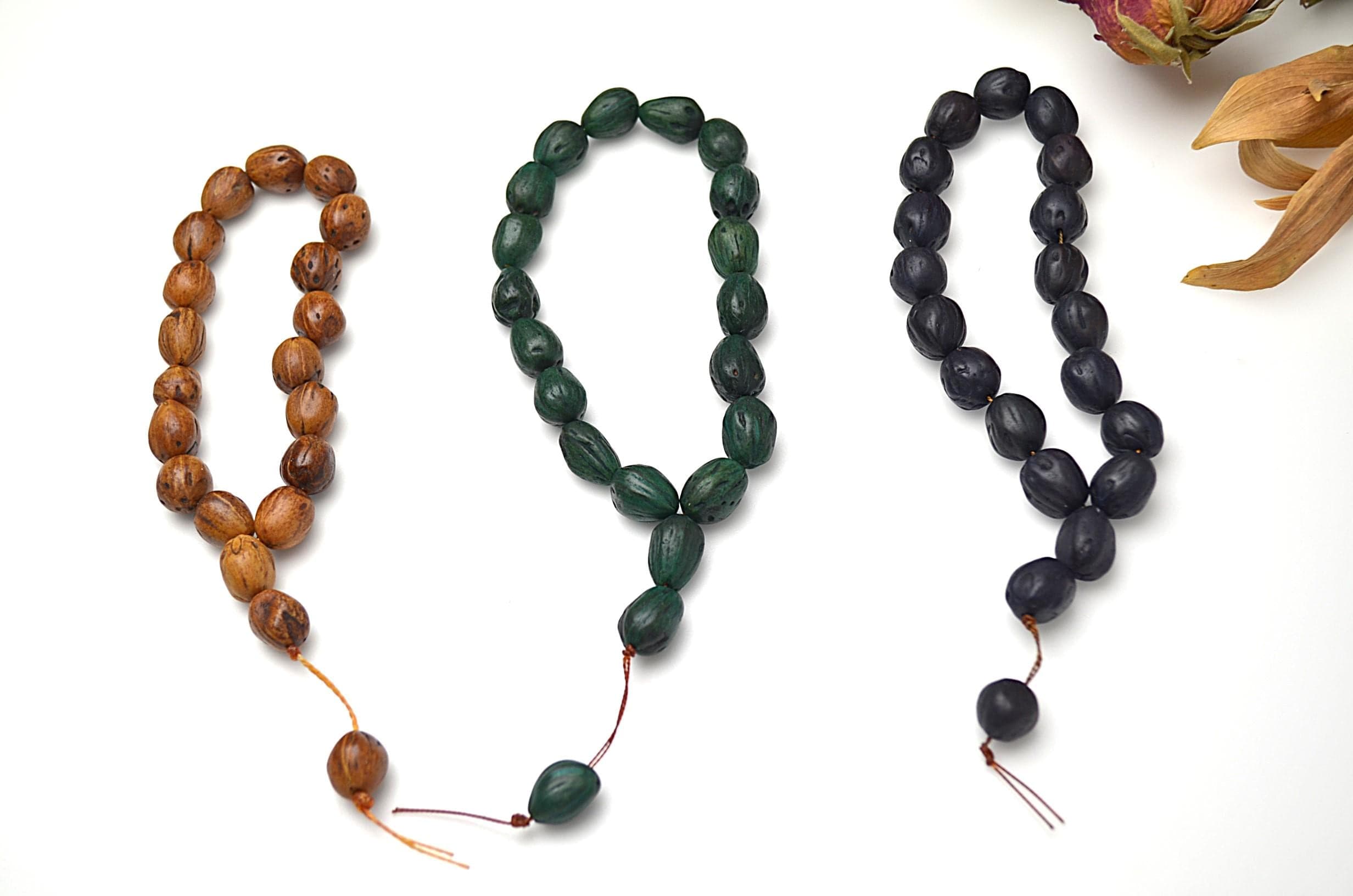 Natural Green Juniper Seed Worry Beads, Short Pocket Tasbih, Efe Beads, Personalized Seed Rosary, Custom Charm, Rustic Seed Beads, Mens Gift - image 5