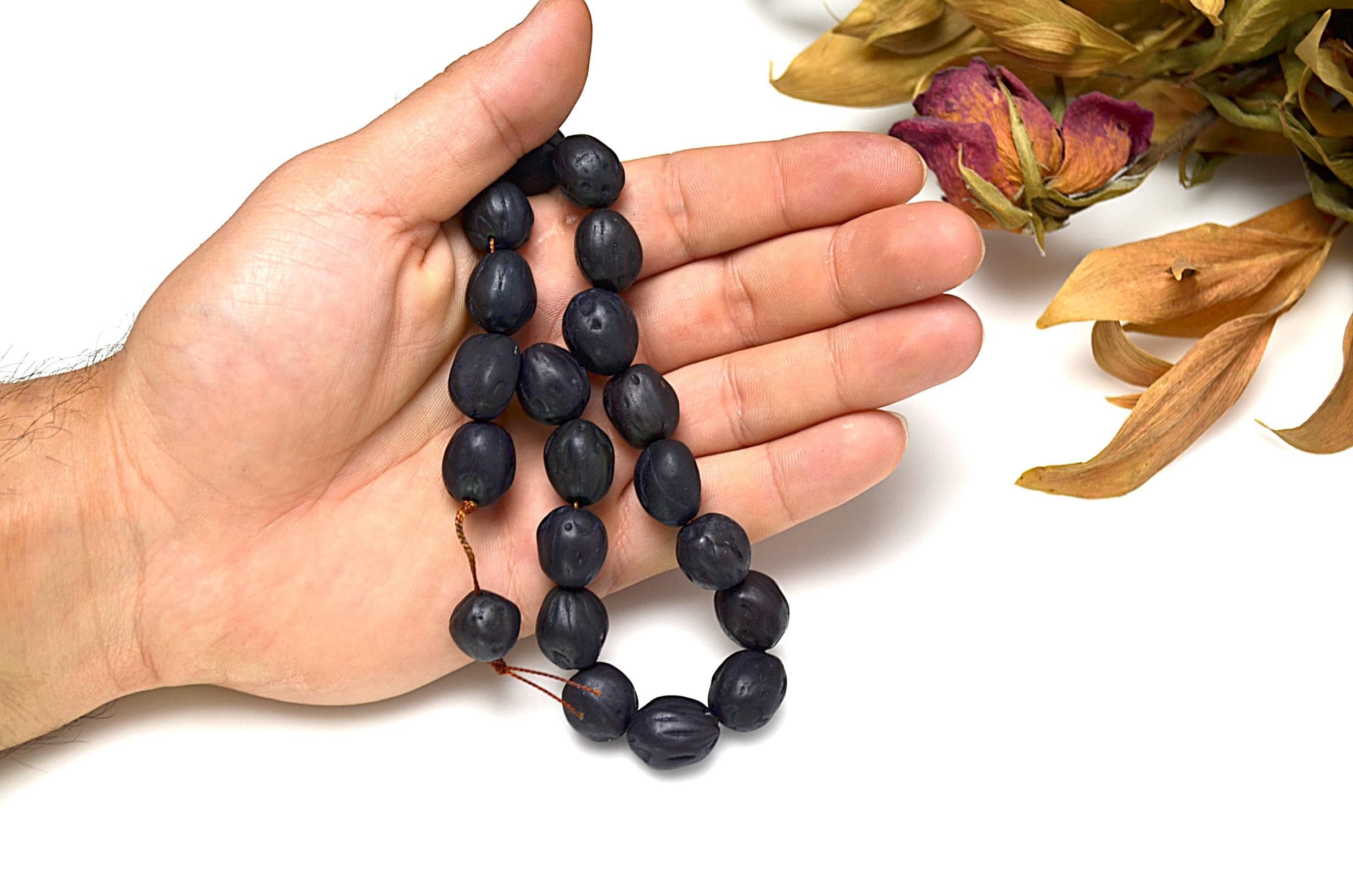 Natural Juniper Seed Worry Beads, Short Pocket Tasbih, Rustic Seed Rosary, Personalized Prayer Beads, Mens Gift, Authentic Turkish Efe Beads - image 3