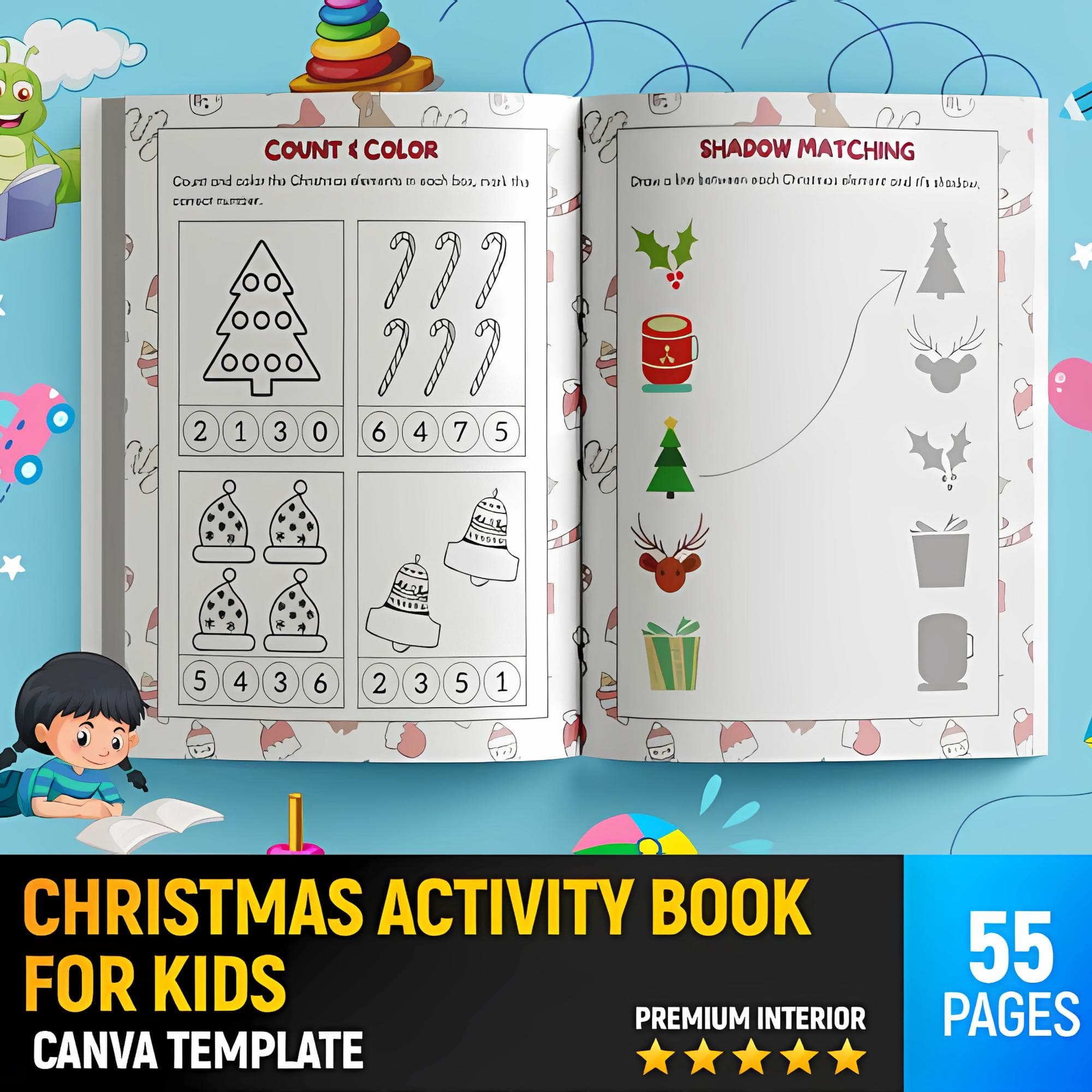 Activity Book for Kids - Christmas Edition - Fun Educational Holiday Worksheets - image 5