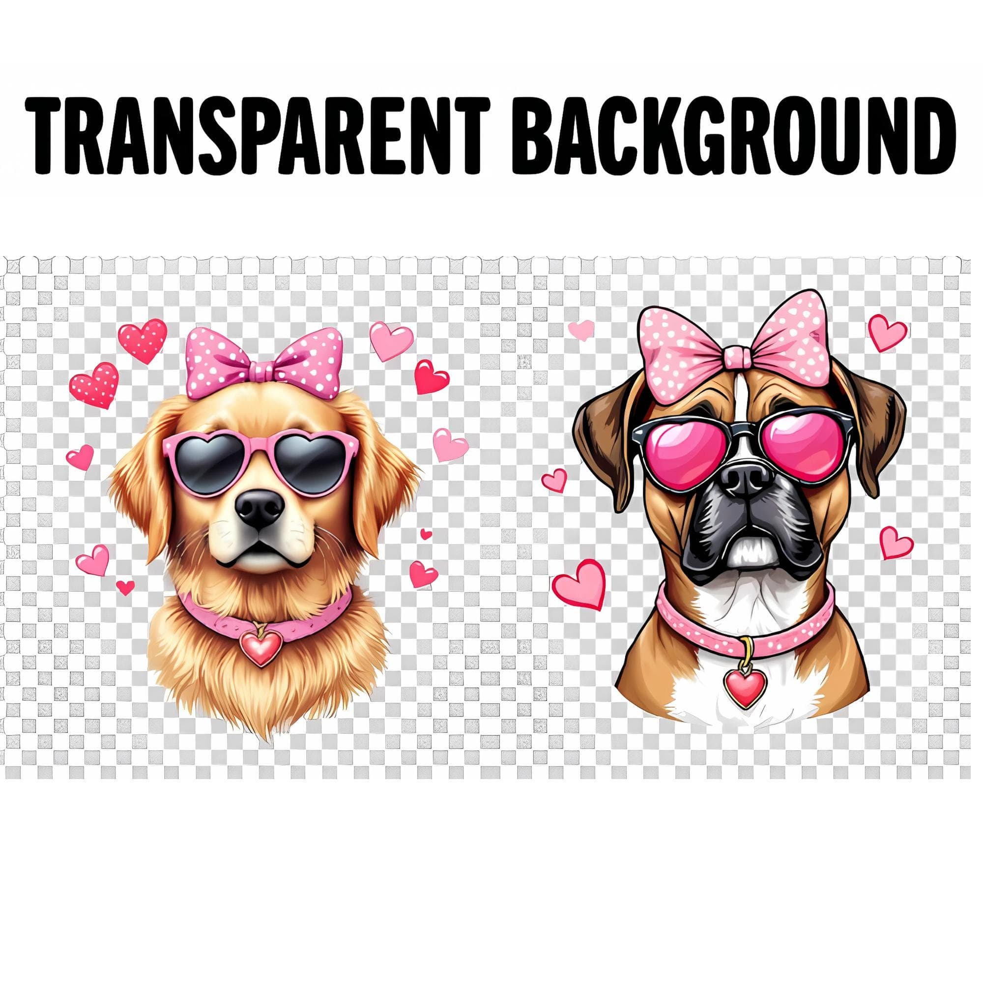 17 Valentine Dogs clipart Bundle | Heart Dog PNG Clipart | Pet Sublimation Design | Trending PNG | pet valentine | 2025 Valentine editions - image 5