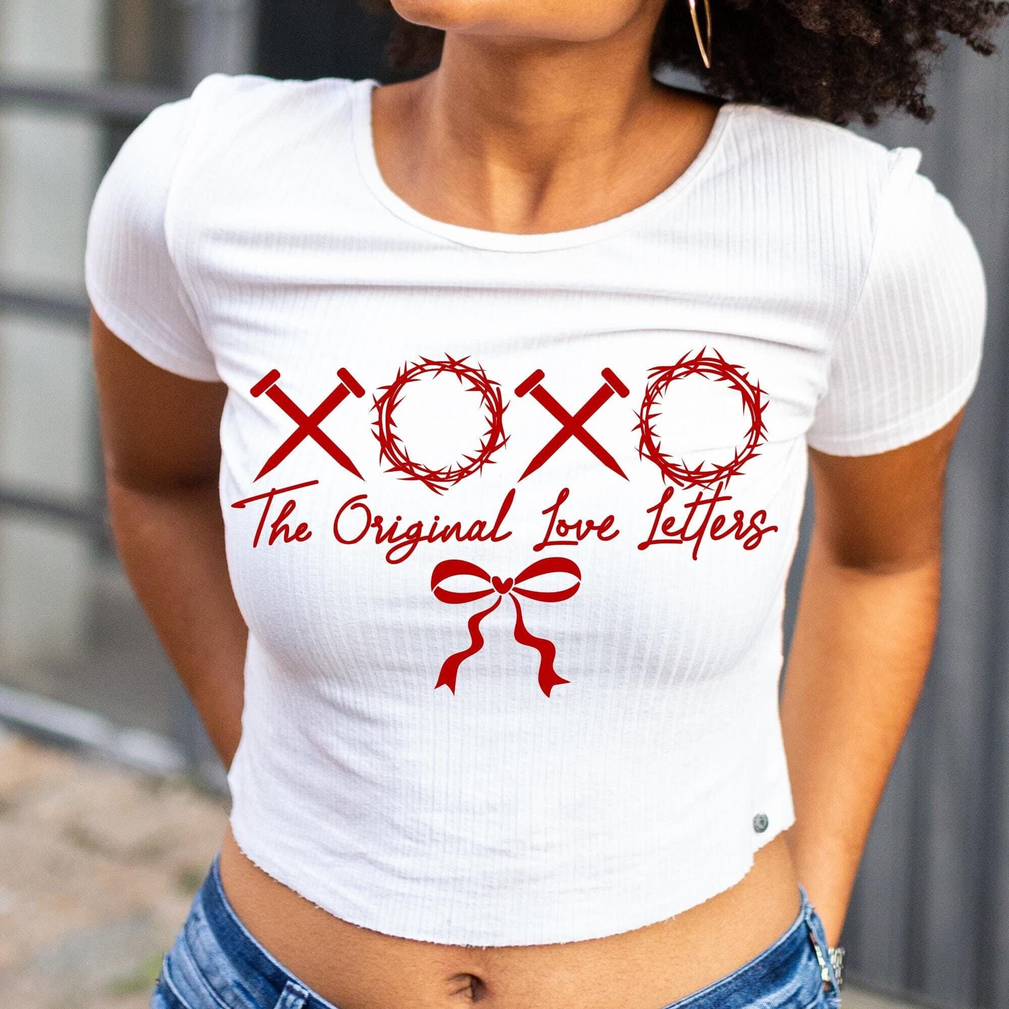 XOXO Valentine's Day Coquette Bow Graphic  - Retro Sublimation Design -  XOXO Graphic - Trending PNG - Valentine's Day Graphic - Retro xoxo