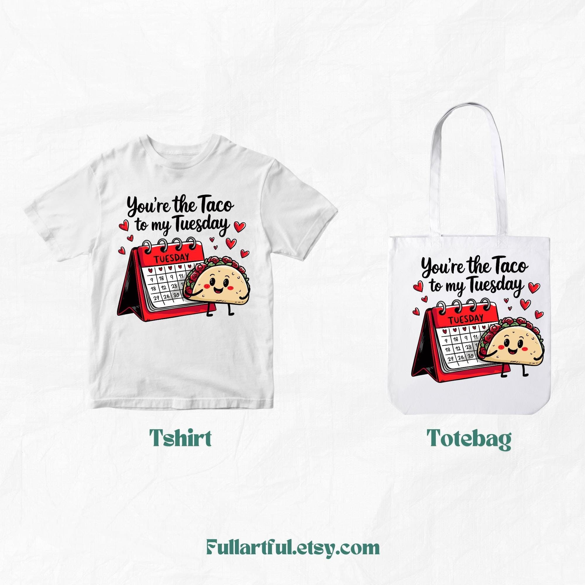 You're The TACO To My Tuesday SVG | Funny Couple PNG | Valentine’s Day Shirt Design | Digital Download - image 3