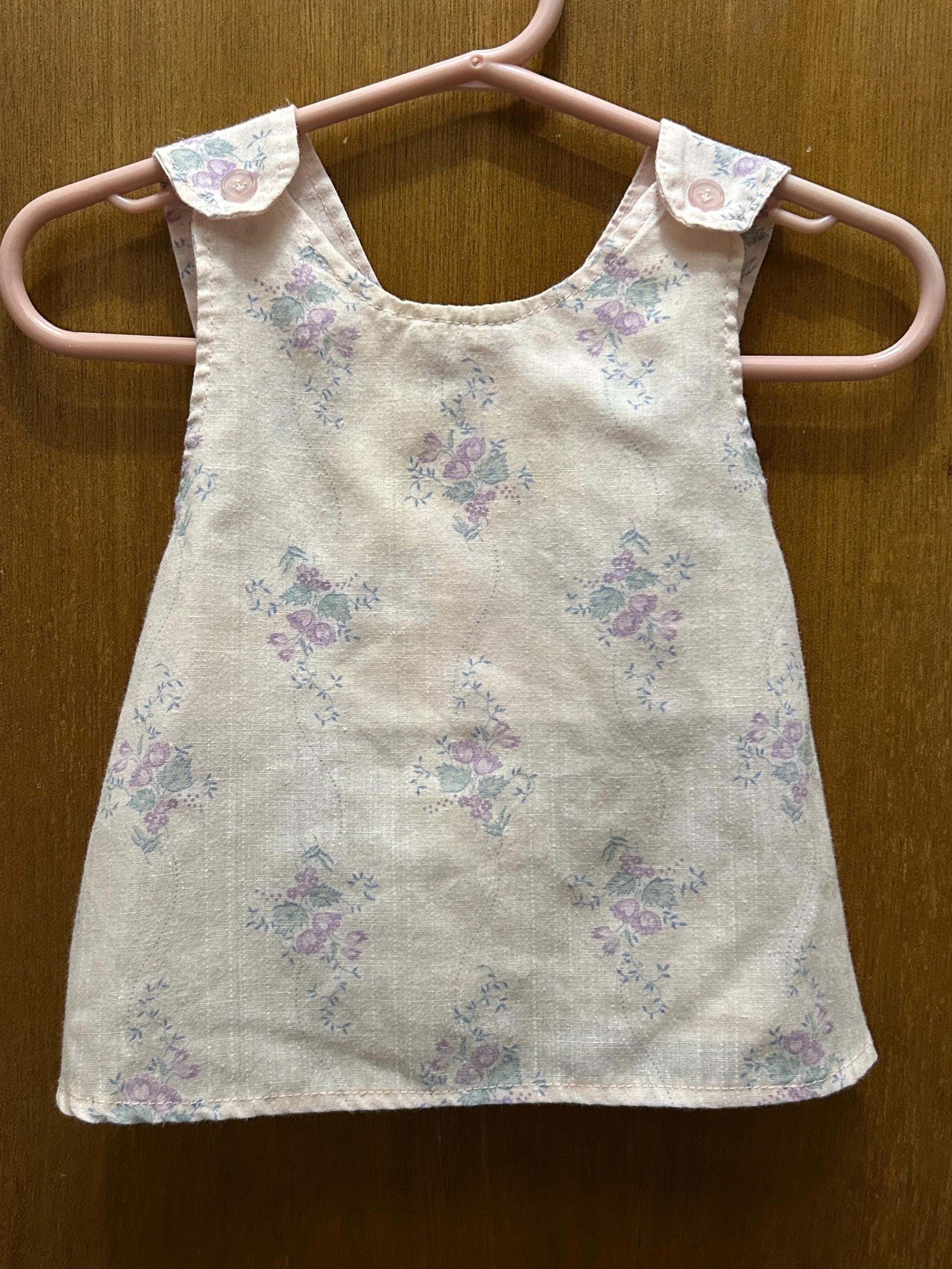 Vintage Baby Floral Top 12-18 Months - Sleeveless Handmade Summer Shirt
