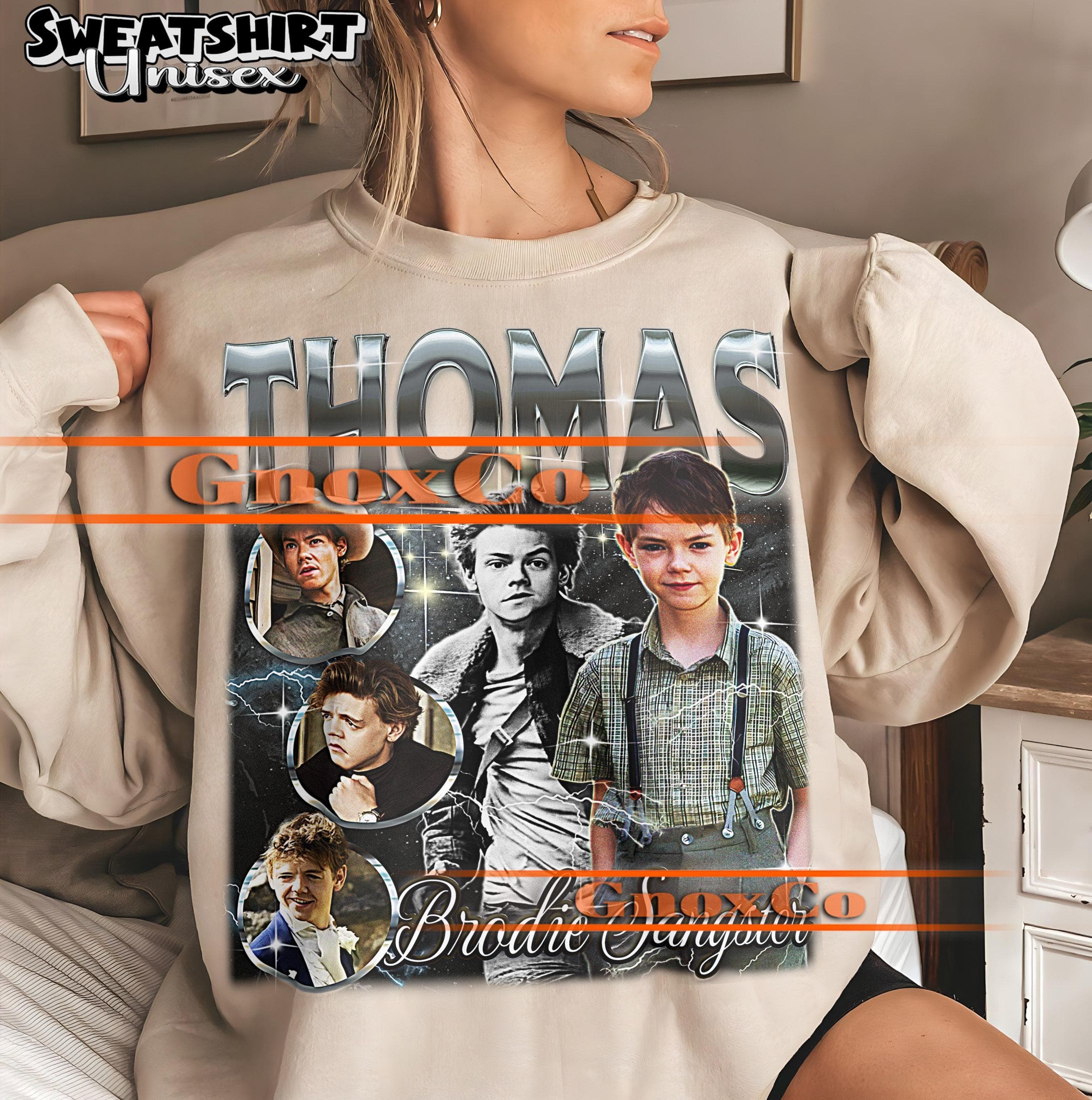 THOMAS BRODIE SANGSTER Retro Shirt, Thomas Brodie Sangster Vintage Tshirt, Brodie Sangster Fan Tees, Thomas Brodie Retro 90s Sweater #saf - image 4