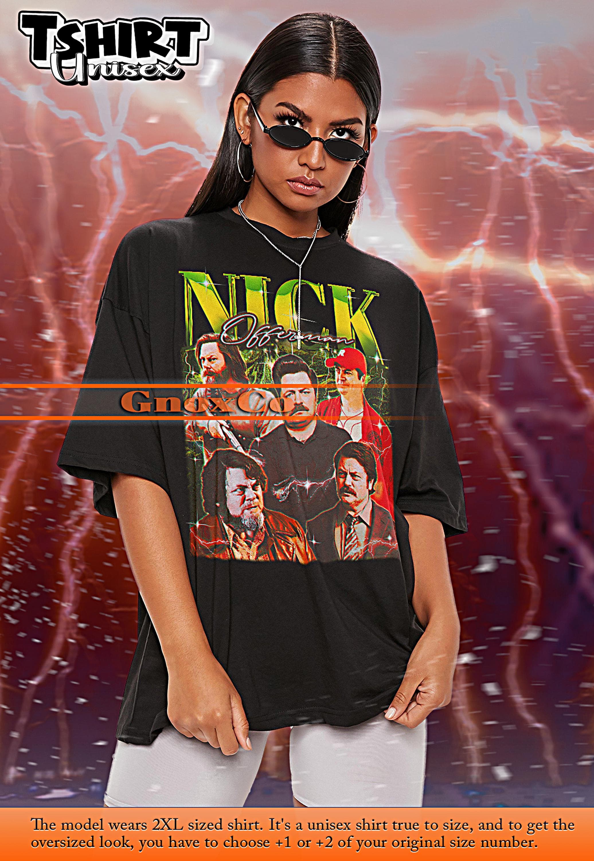 NICK OFFERMAN Retro Shirt, Nick Offerman Tshirt, Nick Offerman Vintage Tees, Nick Offerman Retro 90s Sweater, Nick Offerman Gift #saf