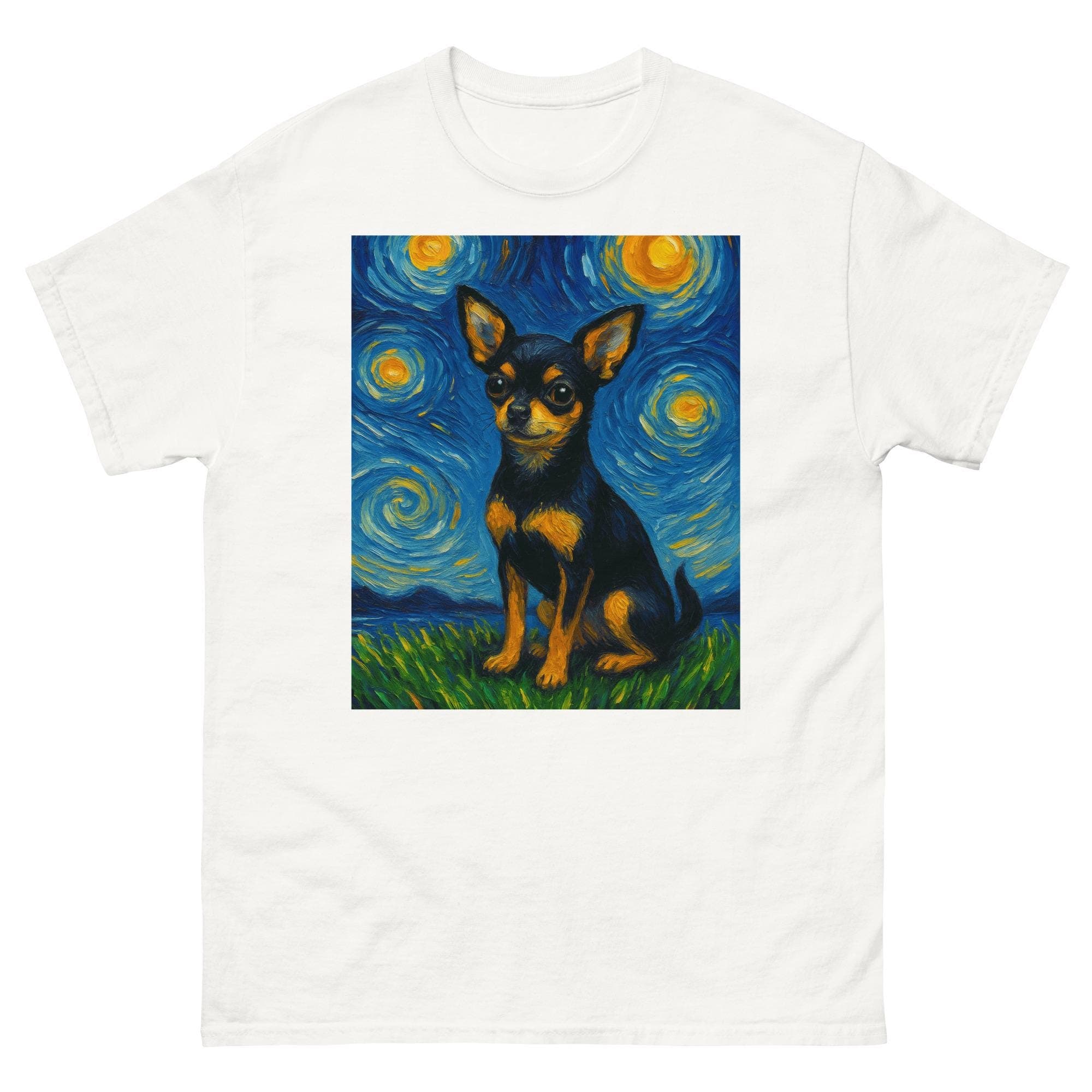Chihuahua Van Gogh Starry Night Chihuahua Tiny Dog with Big Personality Art Gift Unisex classic T-Shirt