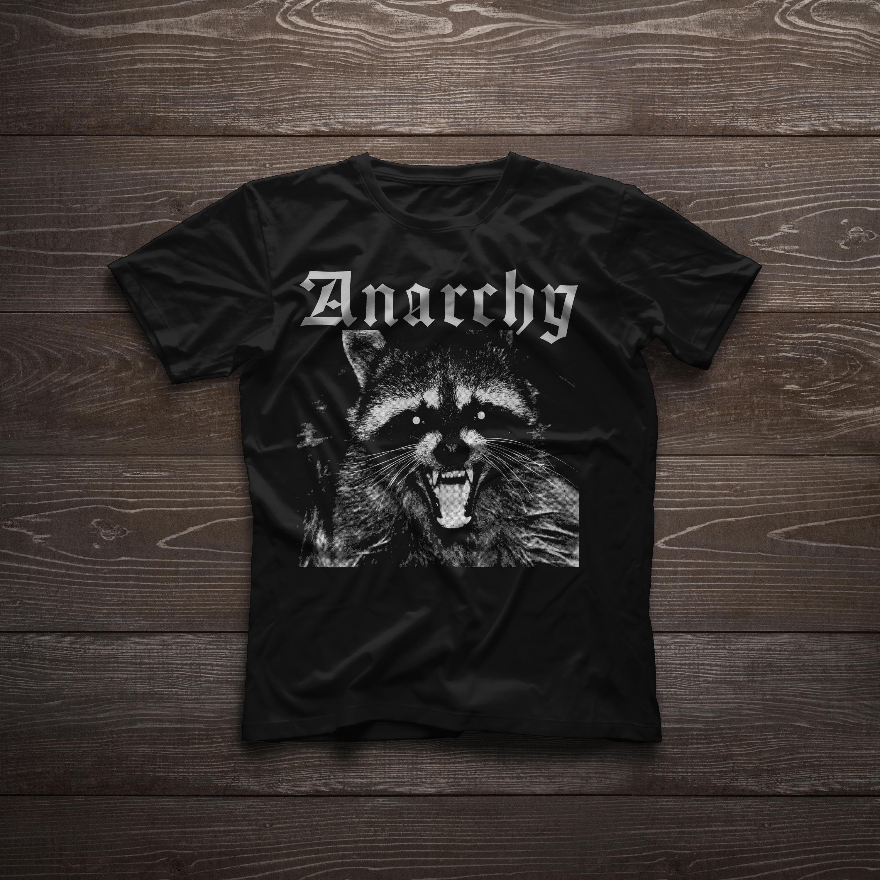 Racoon Rebel anarchist ungovernable Anarchy Raccoon Trash Raccoon Funny t-shirt