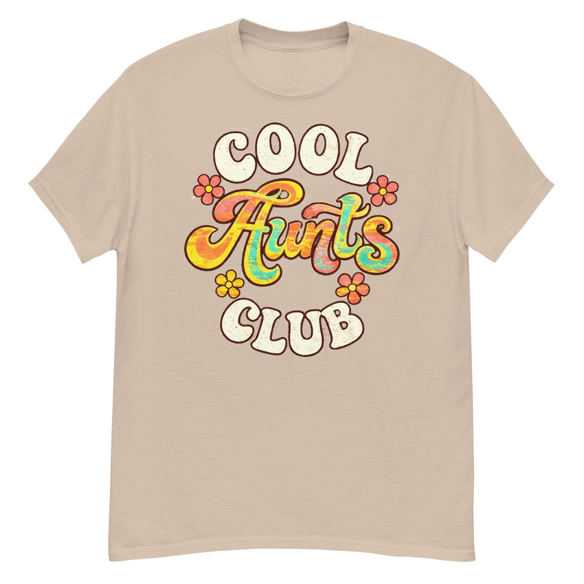 Optimised Title: Cool Aunts Club T-Shirt | Vintage 70s Hippie Colors & Chill Vibe Auntie Tshirt