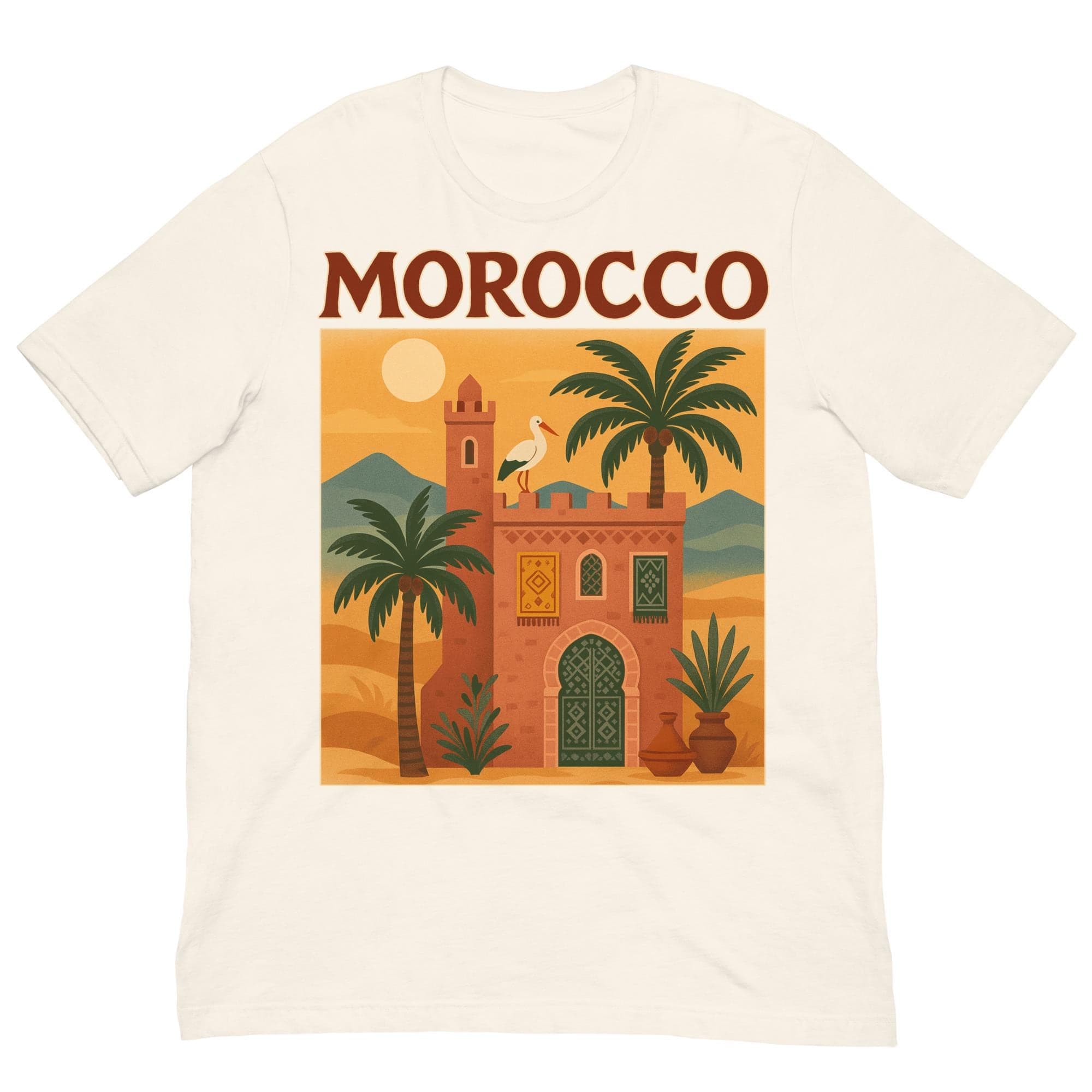 Morocco Vintage Style Drawing Retro Style Berber Souvenir North African Marrakesh T-shirt