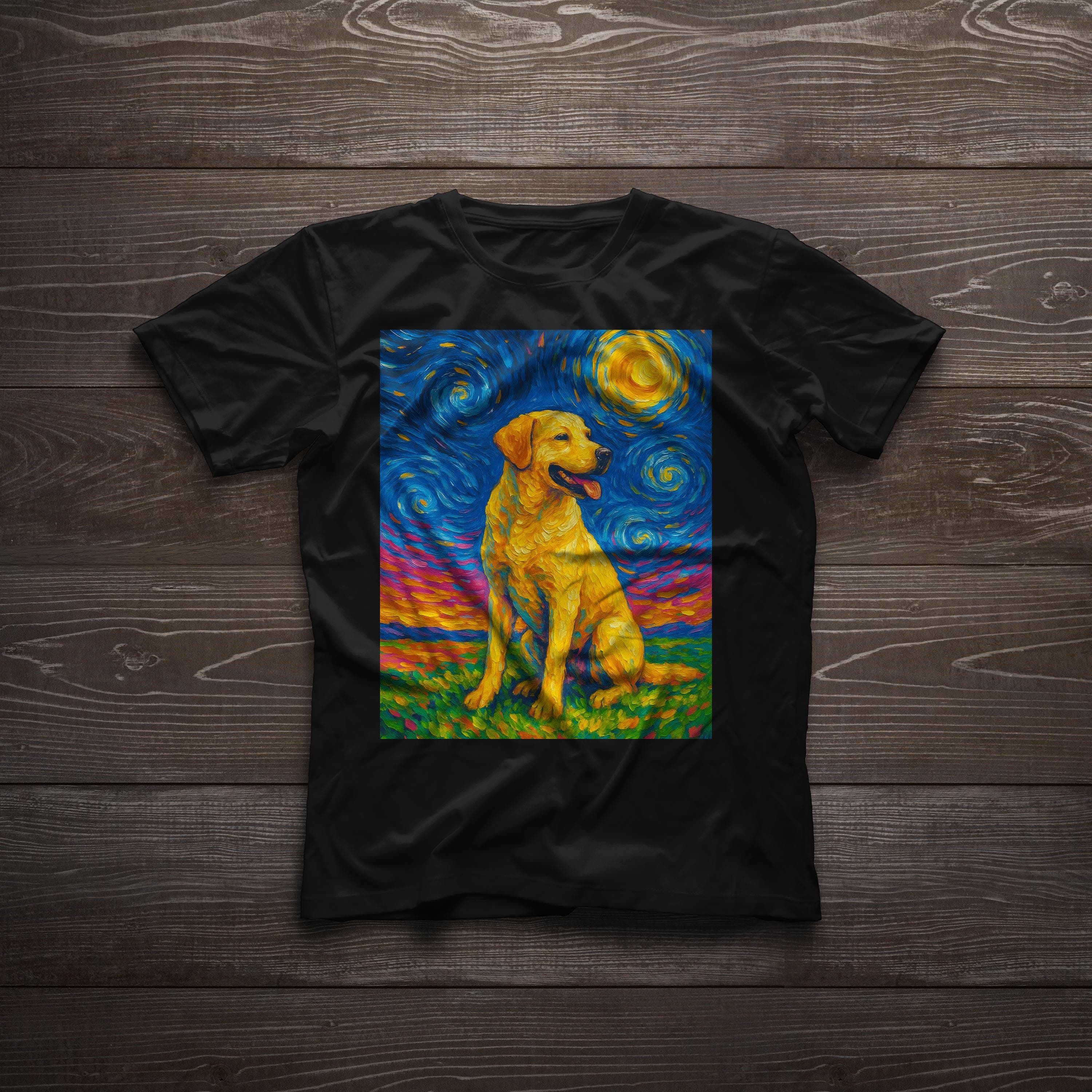 Labrador Van Gogh Starry Night Labrador Retriever Artistic Dog Portrait Gift for Lab Lovers Unisex classic T-Shirt