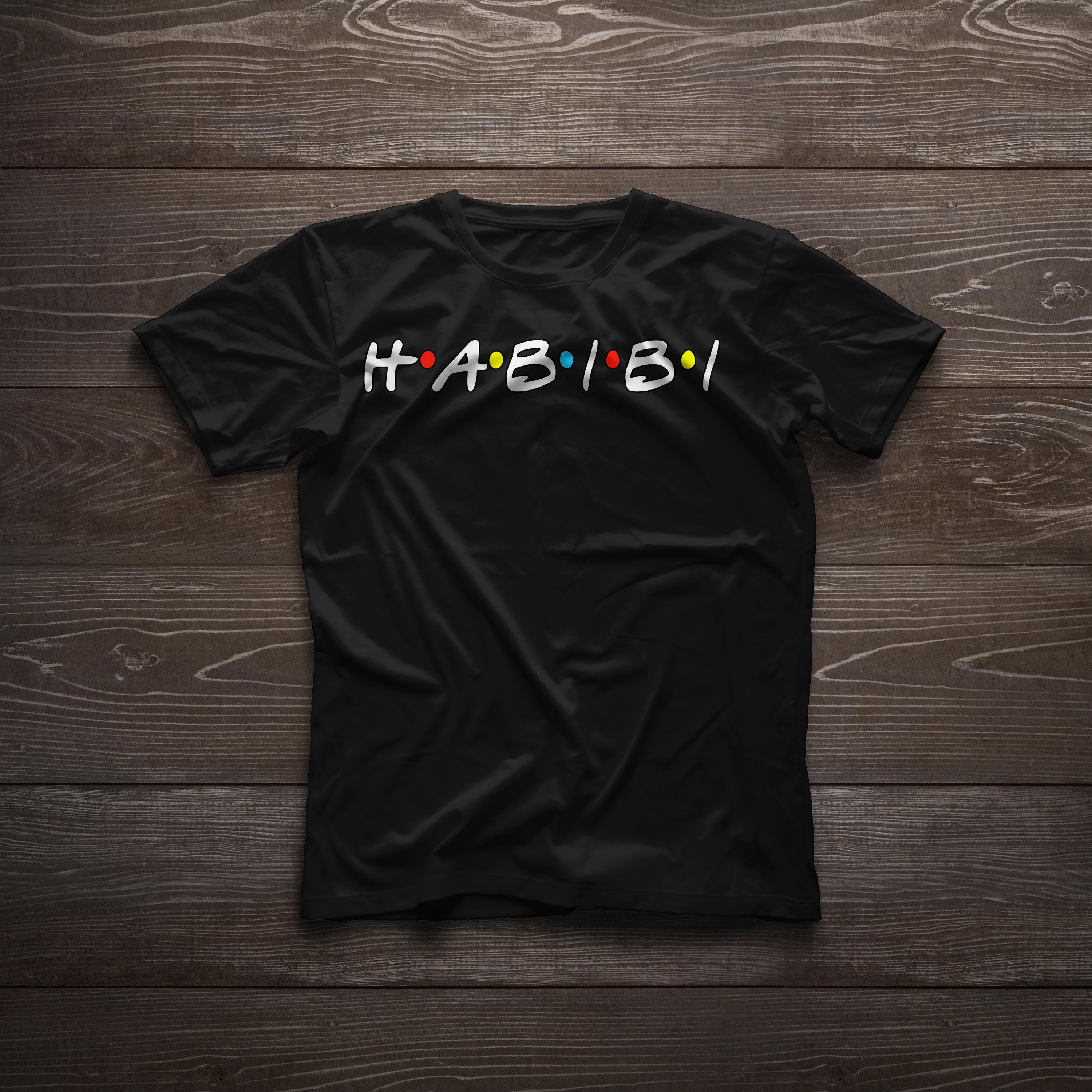 Habibi Funny Arabic Halal Meme Joke Arab Friend Saying t-shirt