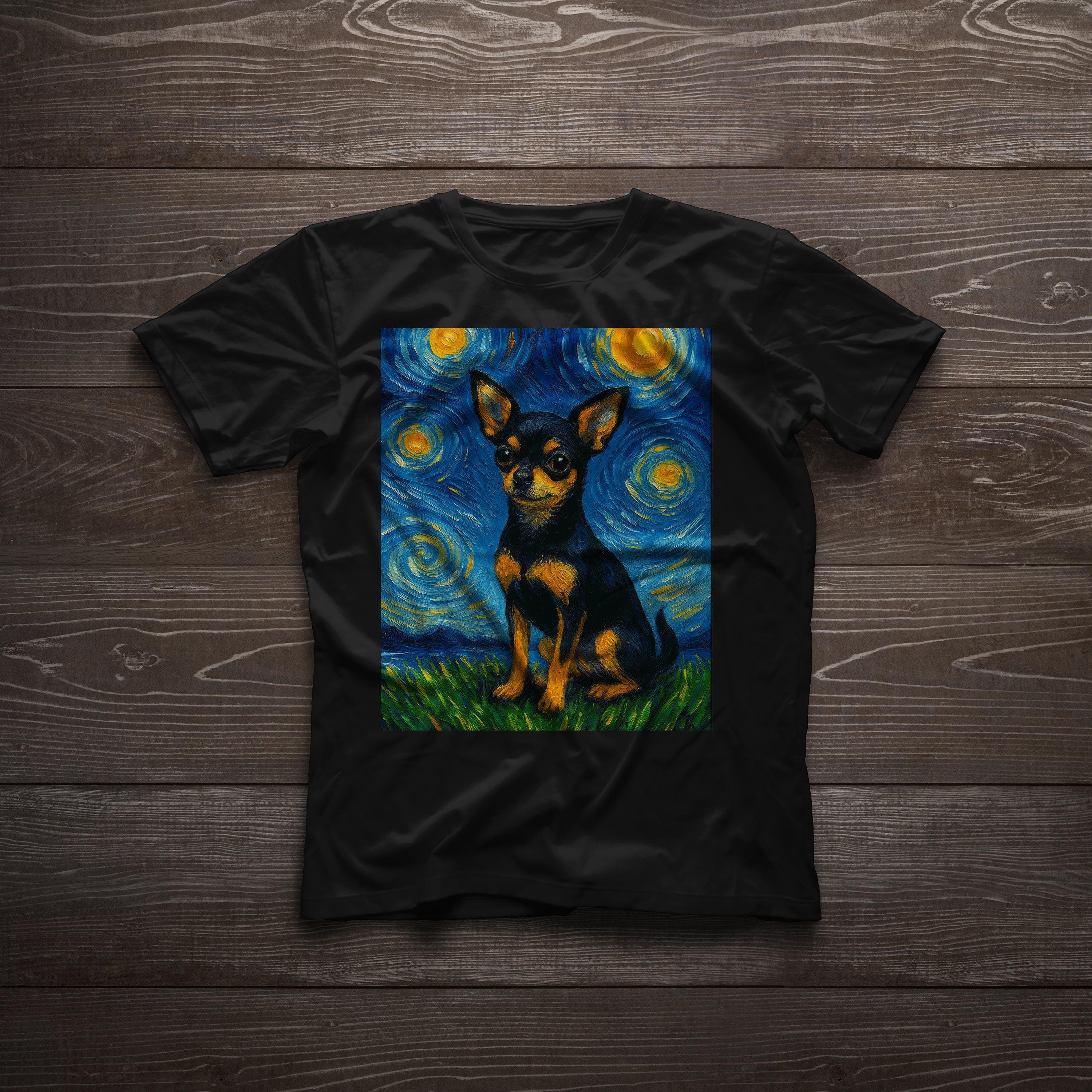 Chihuahua Van Gogh Starry Night Chihuahua Tiny Dog with Big Personality Art Gift Unisex classic T-Shirt