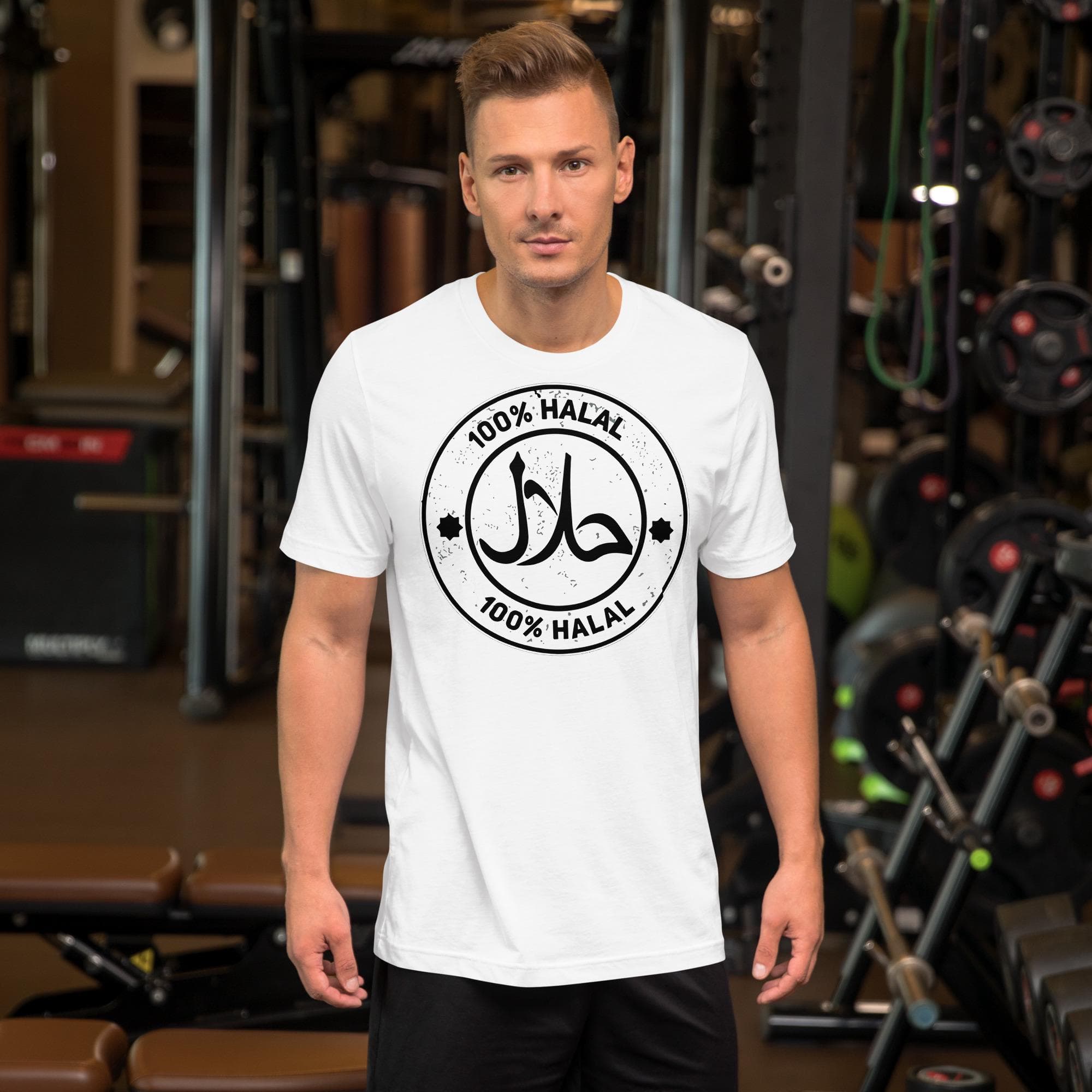 Halal 100 percent Halal Muslim funny Devoted Muslim Religion t-shirt