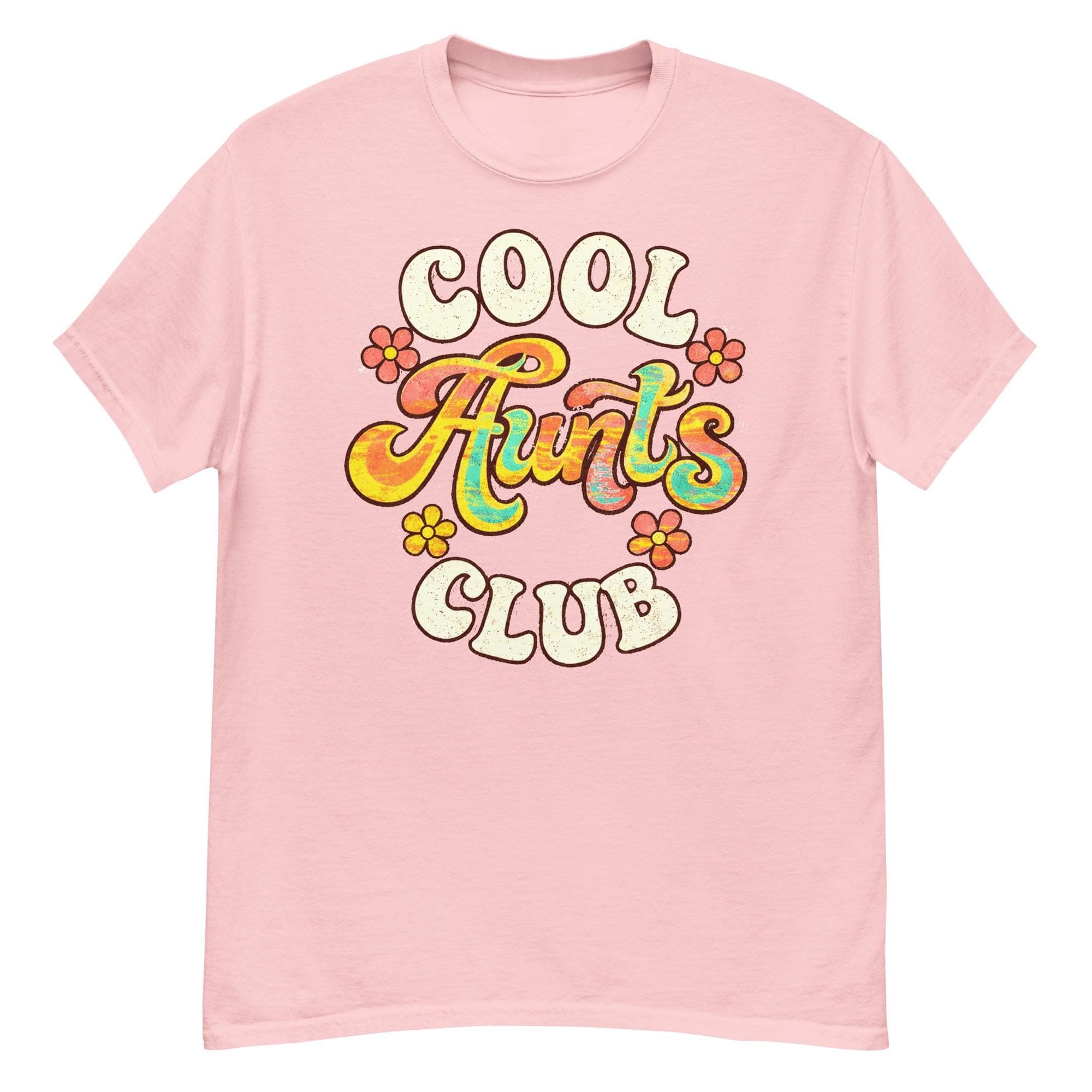 Optimised Title: Cool Aunts Club T-Shirt | Vintage 70s Hippie Colors & Chill Vibe Auntie Tshirt