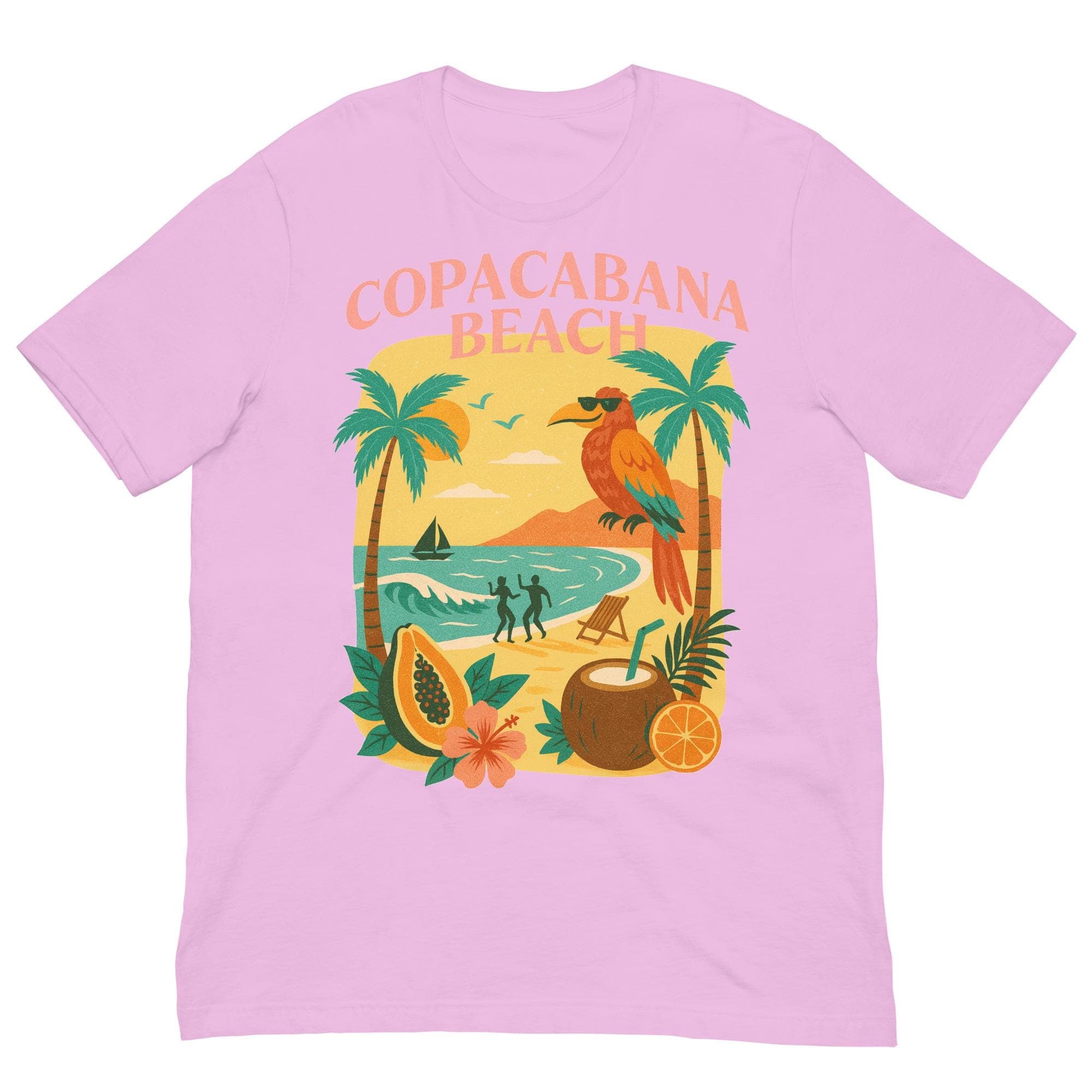 Copacabana beach Cool summer Vibe Travel Brazil Tropical Fun t-shirt