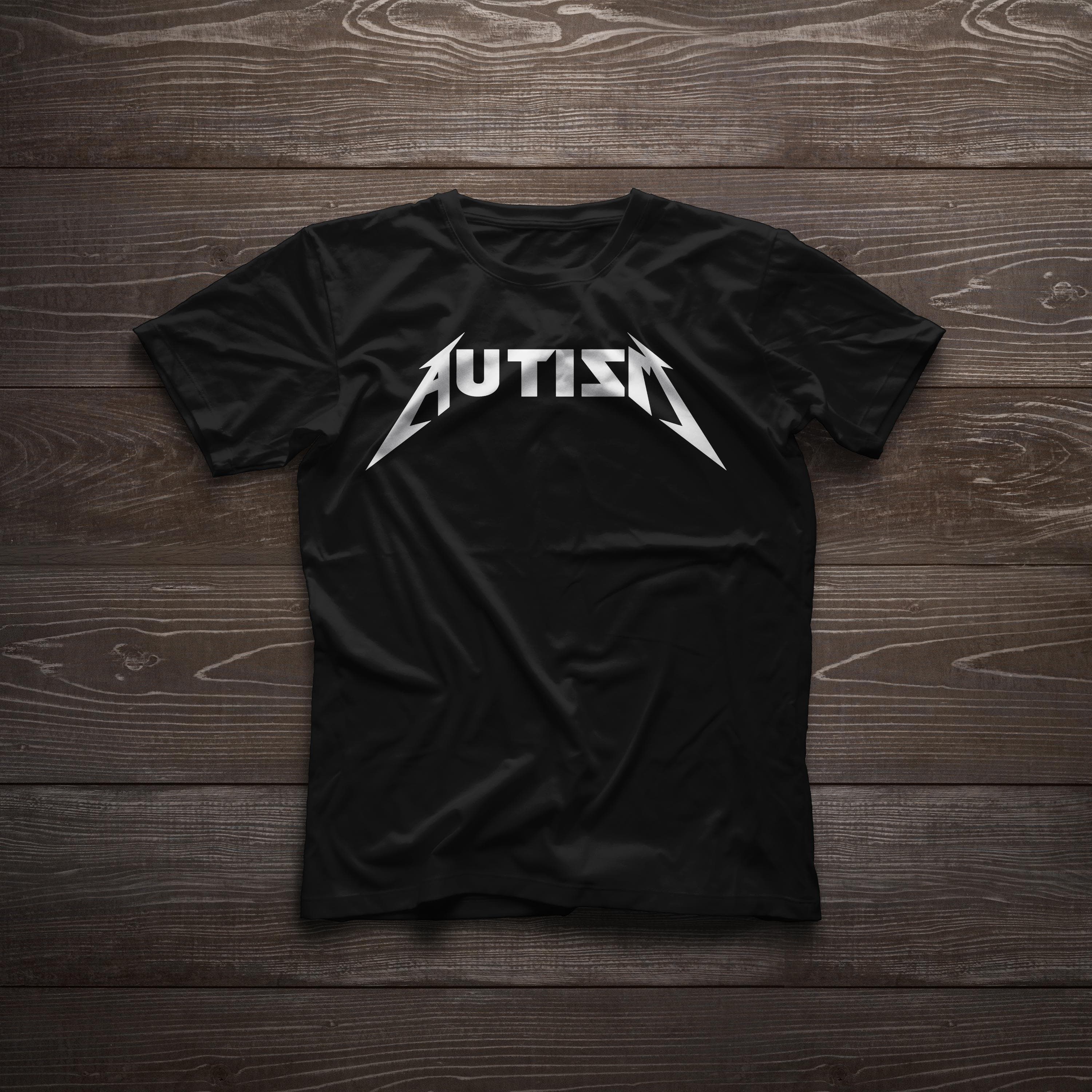 Autism Rocks T-shirt | Metal Music Inspired Design
