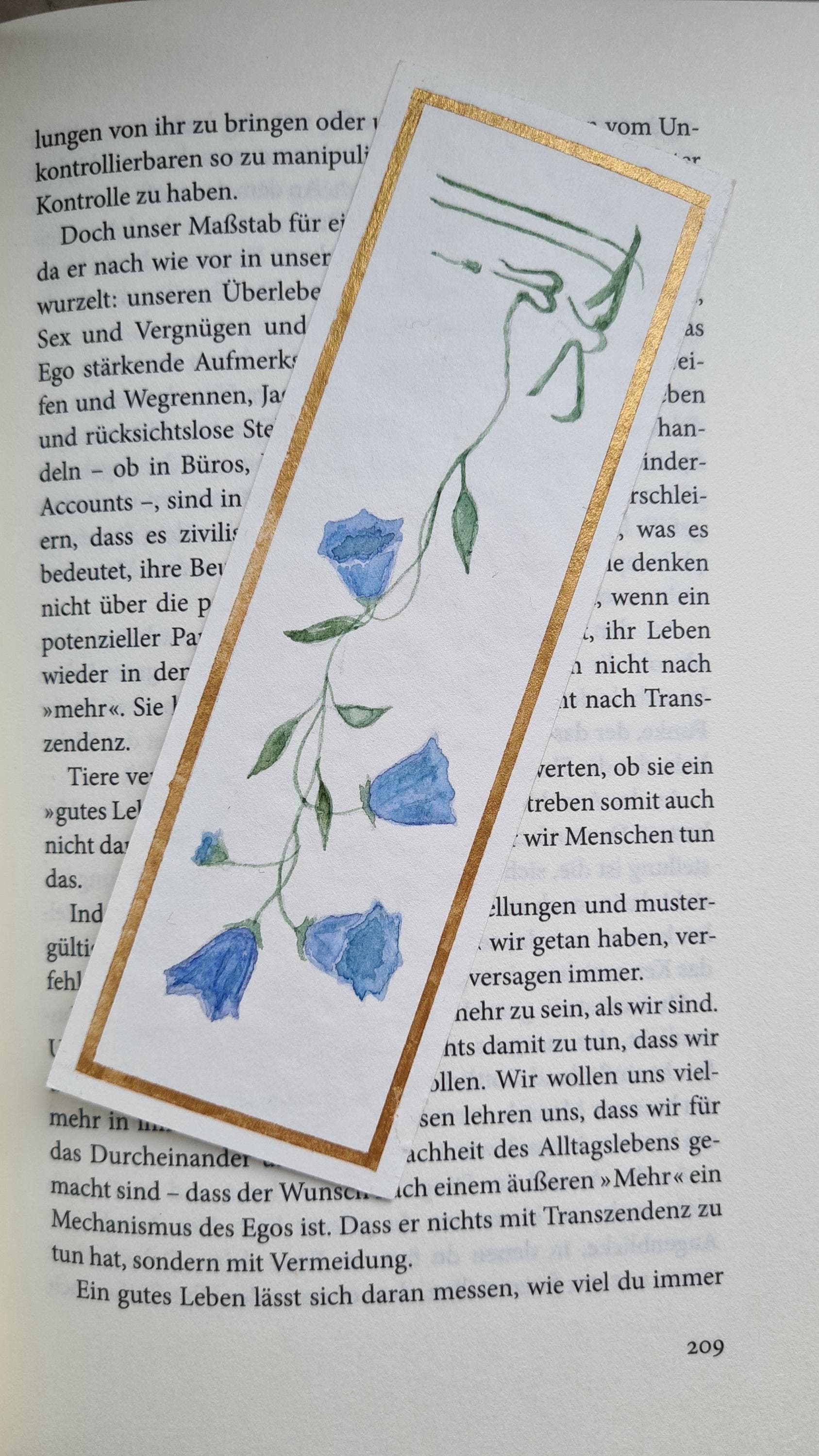 Islamic 'Alhamdulillah' Flower Bookmark - Arabic Calligraphy Art - Handmade Islamic Gift