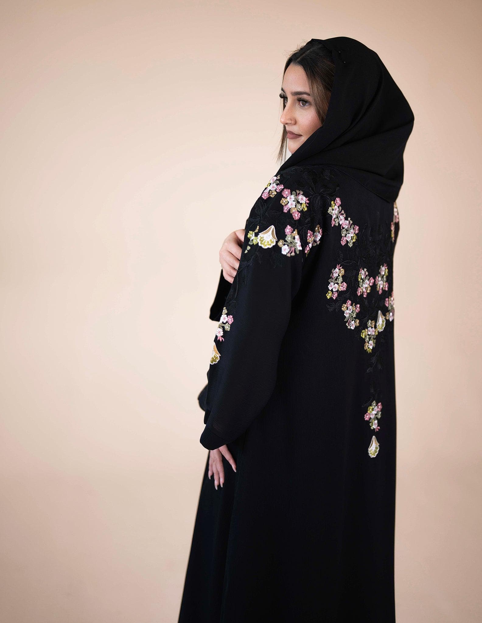 Airah Floral Black Abaya - image 5