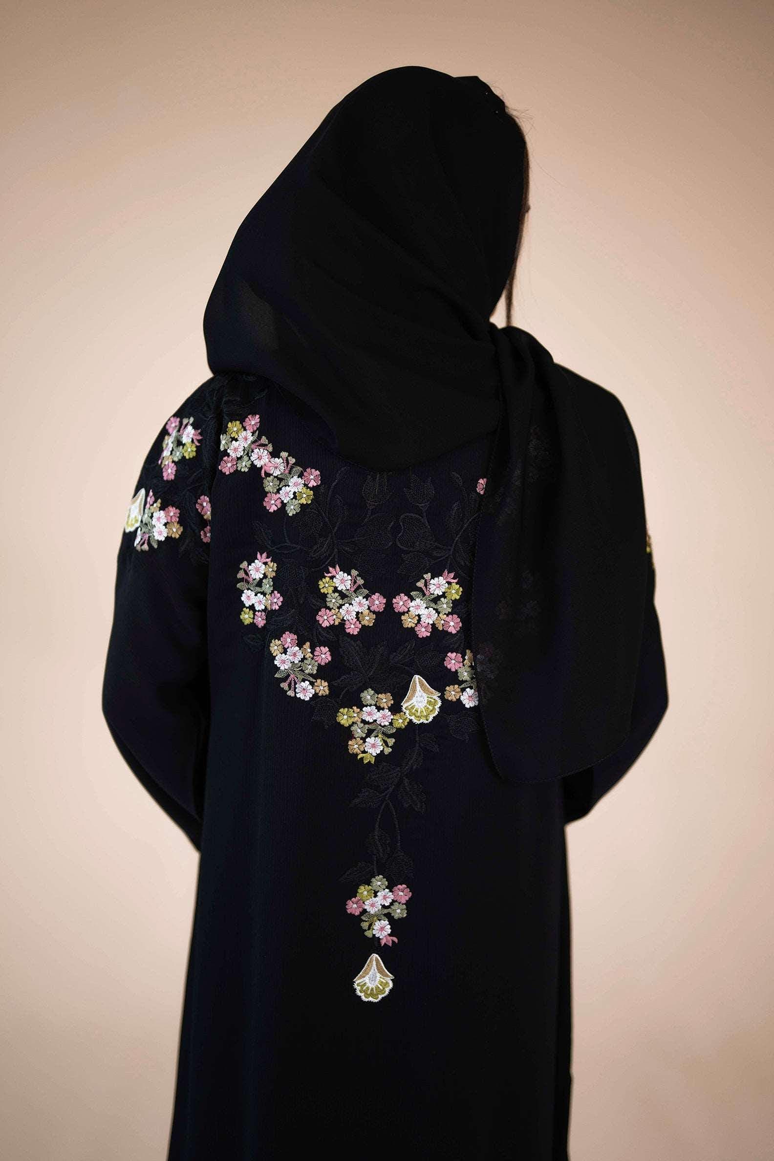 Airah Floral Black Abaya - image 4